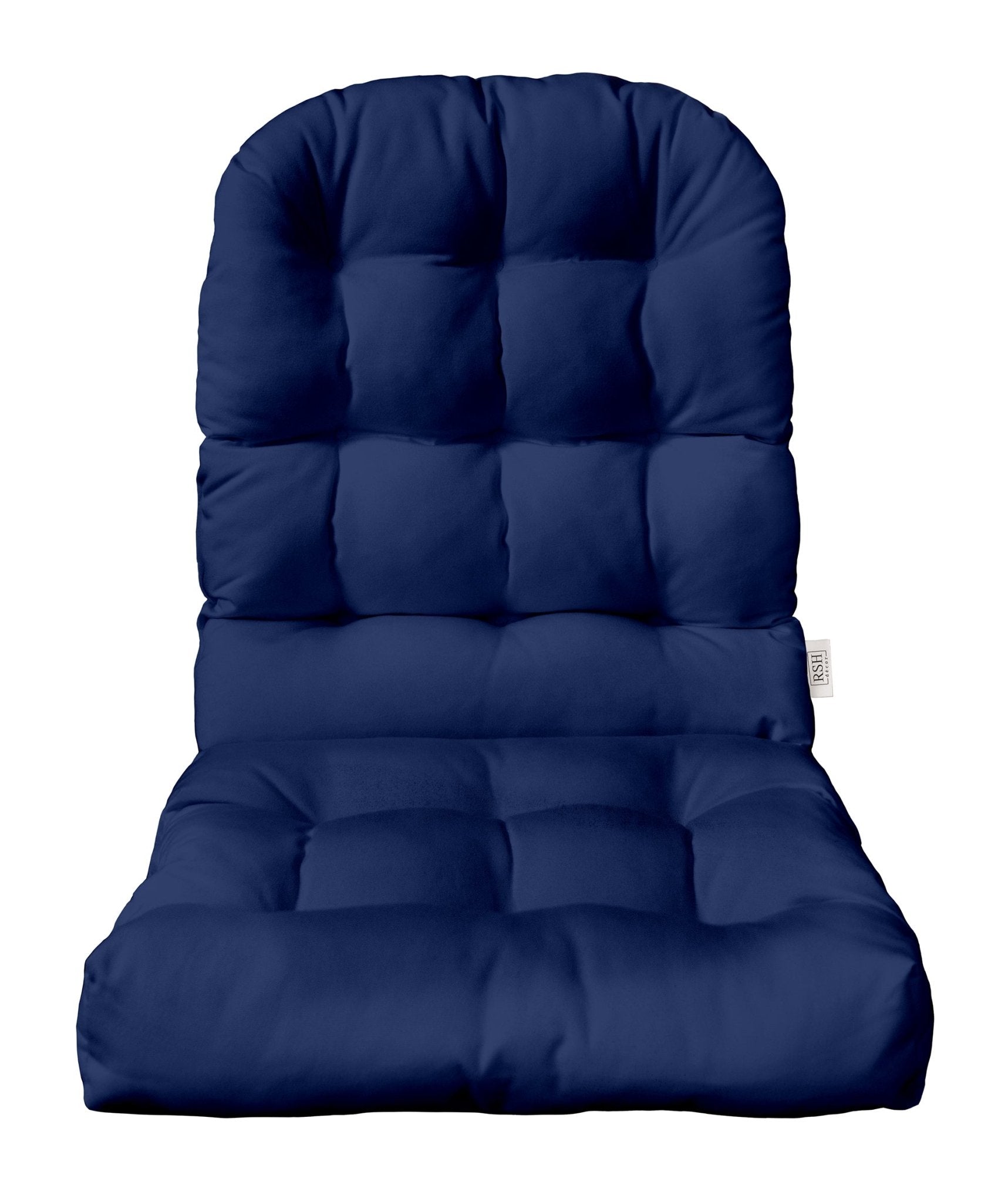 Premium Sunbrella Canvas Blues Tufted Adirondack Chair Cushion - Waterproof & UV-Resistant Outdoor Furniture Cushion for Patio, Deck, Poolside & Garden Use