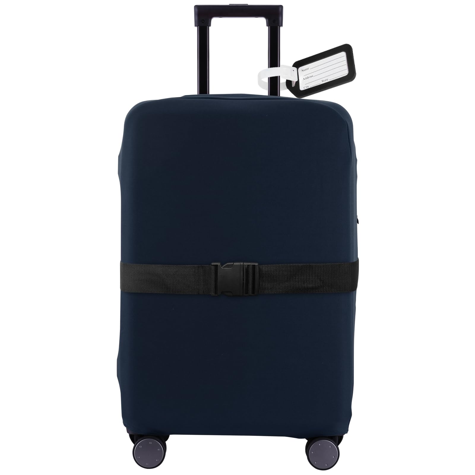 Durable Scratch-Resistant Suitcase Cover for 19-31 Inch Luggage - Tibetan Blue (Fits 24-25 Inch) | Travel Protection for Airlines, Vacation & Business Trips