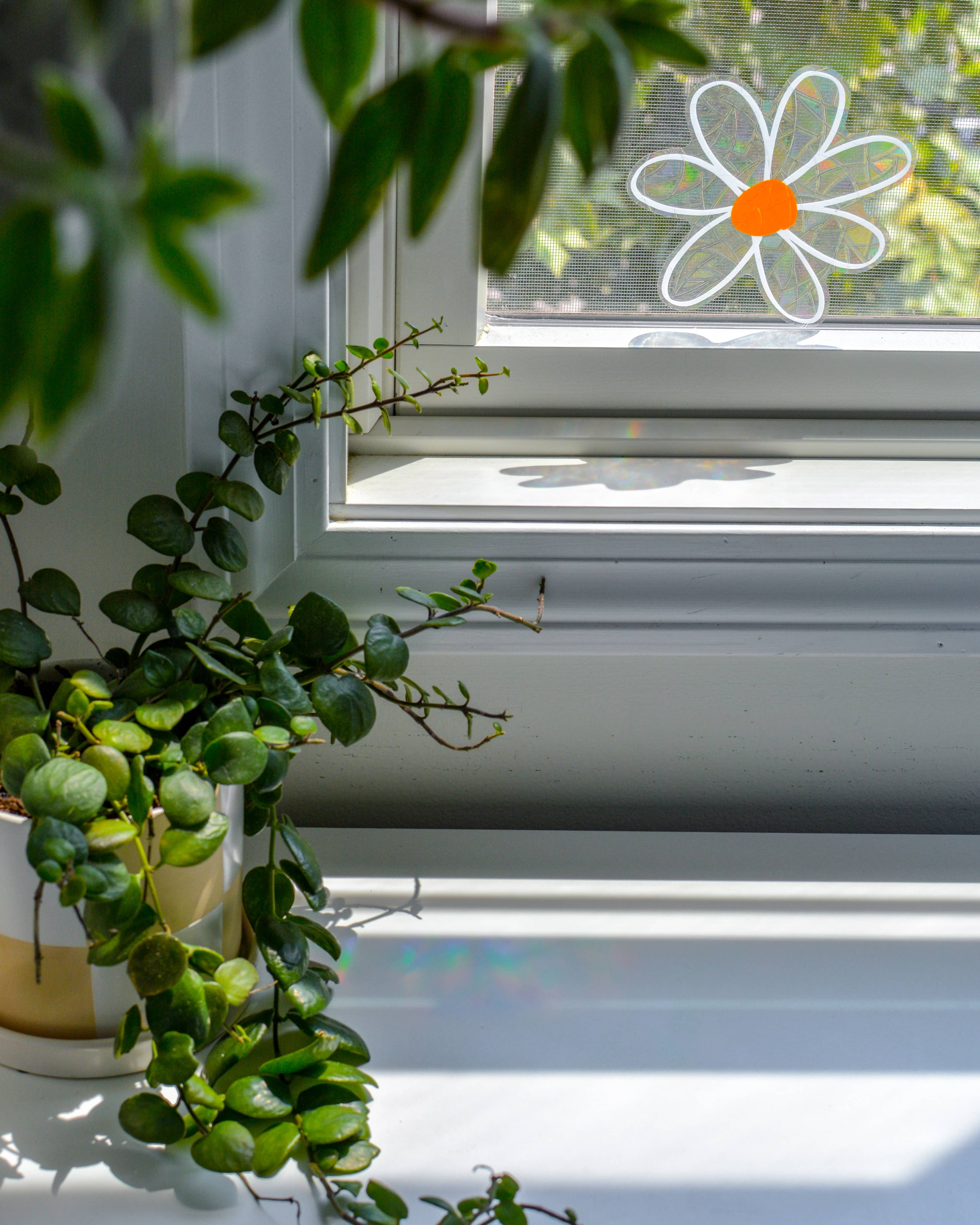 Beautiful Daisy Suncatcher Window Decor - Handmade Glass Sun Catcher for Home, Office & Garden - Perfect for Windows, Patios & Gifts