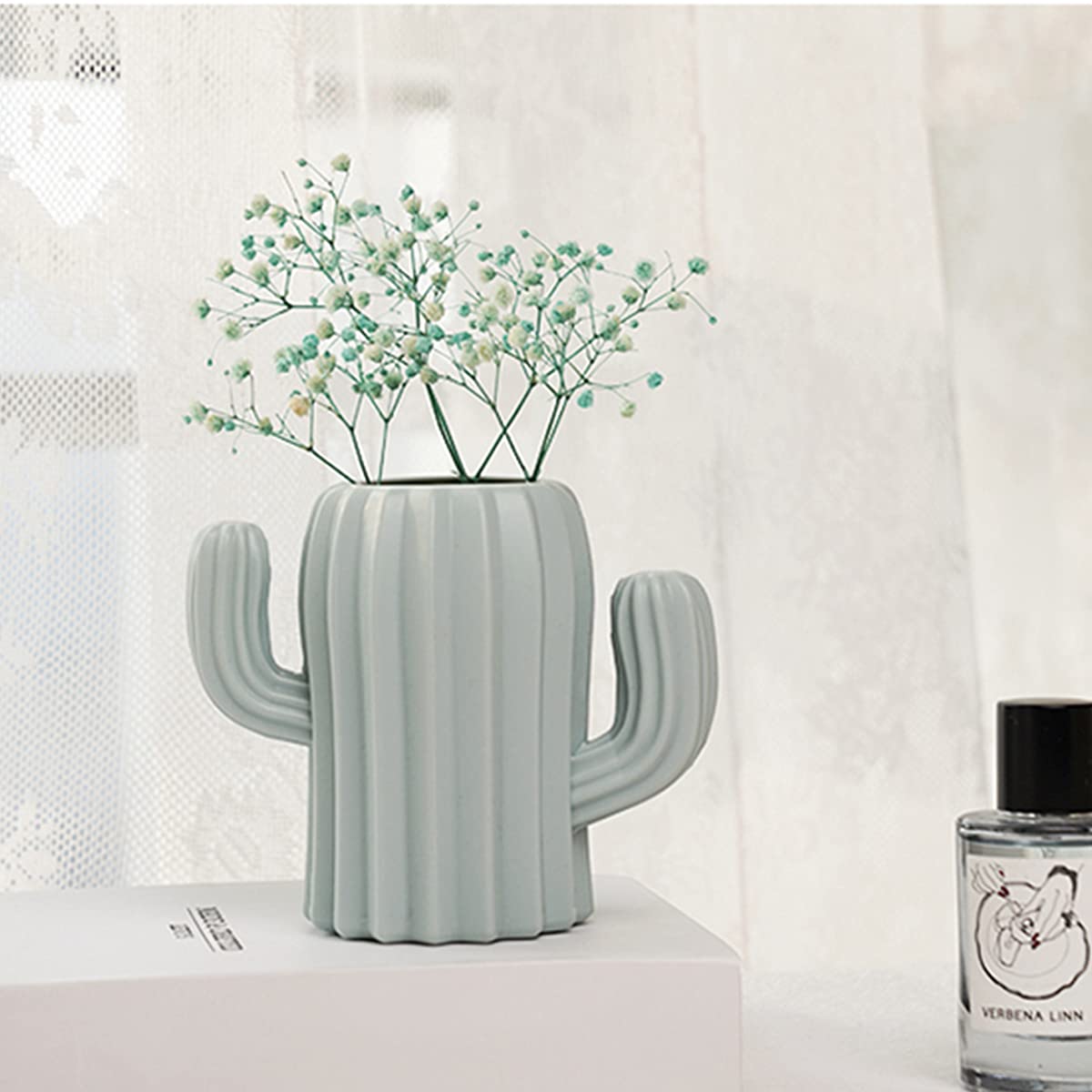1/2 PCS Cute Cactus Pencil Holder Pen Cup - Multifunctional Desktop Organizer for Office, School & Home Decor | Perfect for Pens, Makeup Brushes & Desk Supplies (2-Pack or Single) - Ideal for Workspace, Study Table & Vanity Organization