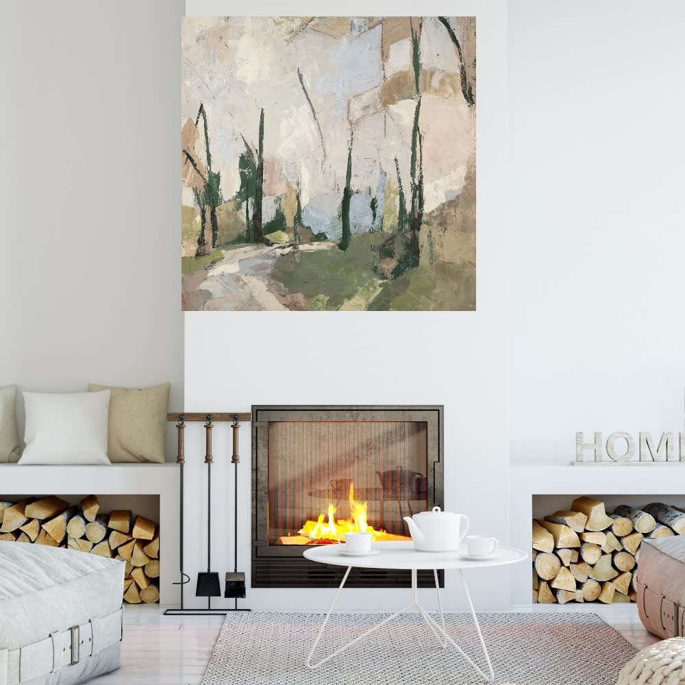 Fine Art Canvas 'Quiet Path' by Julie Devine - 22x22 Inch Ready-to-Hang Wall Decor for Living Room, Bedroom, Office & More - Perfect for Home, Spa or Cafe Ambiance