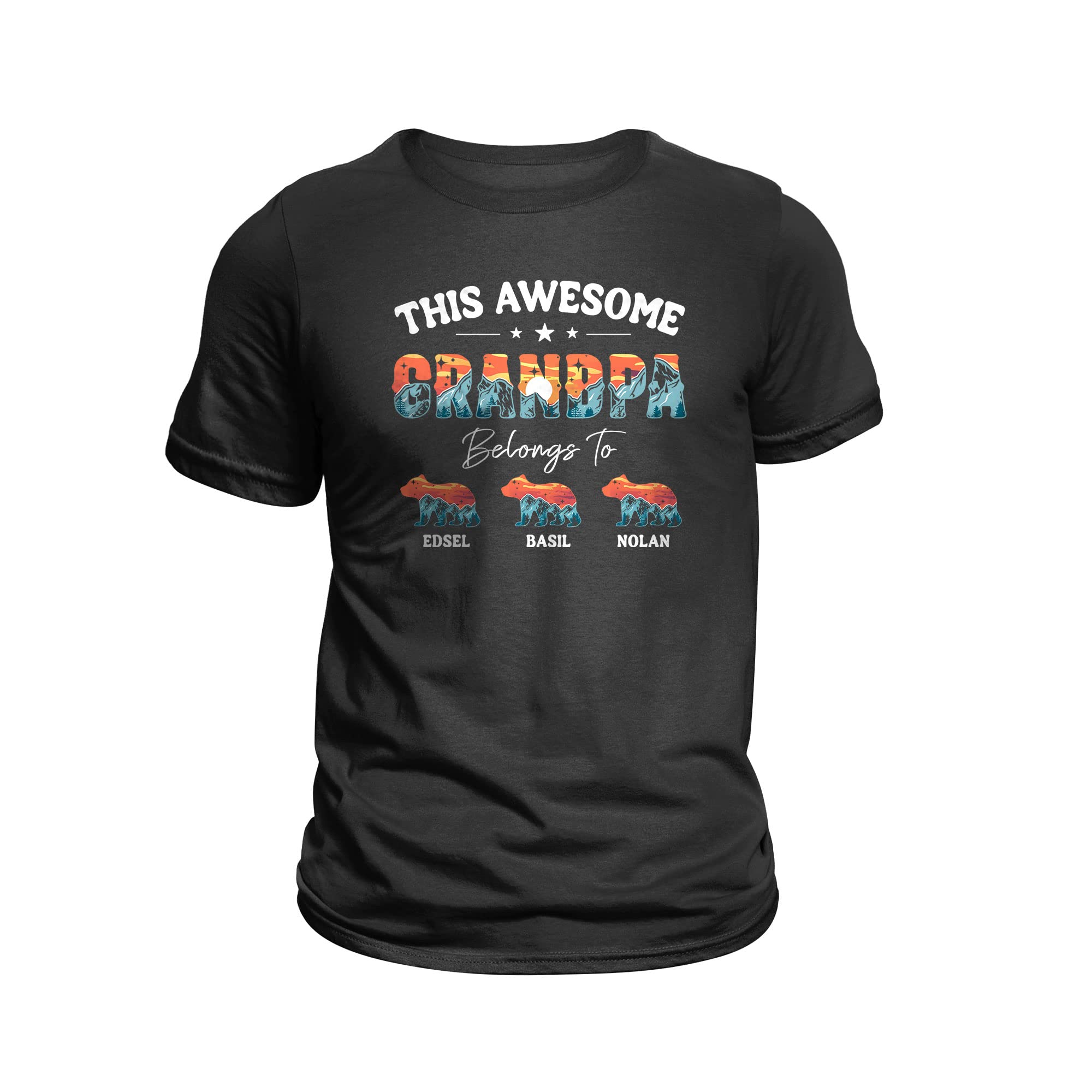 Custom Personalized Dad Shirt with Kids Names - Unique Father's Day Gift for Men - Perfect for Birthday, Father's Day & Family Events