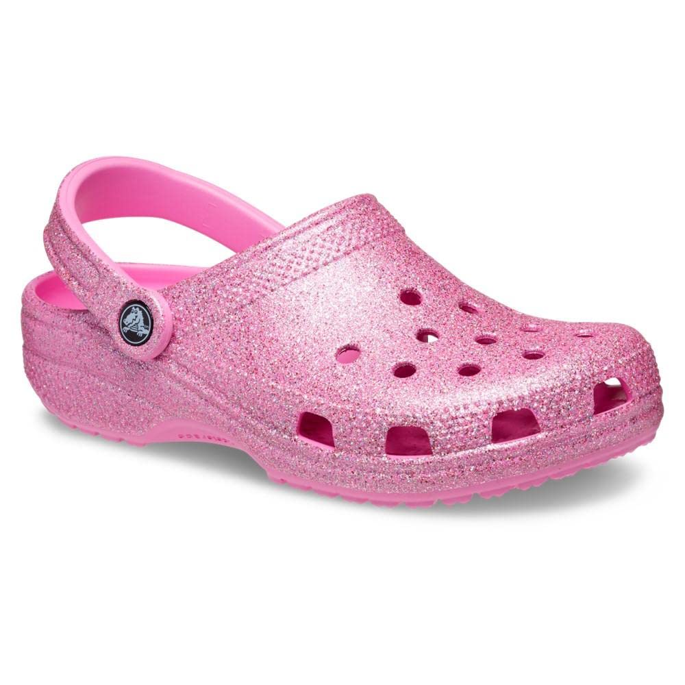Crocs Unisex Classic Glitter Clogs - Comfortable Slip-On Shoes for Men & Women | Perfect for Casual Wear, Beach, Pool & Indoor Use