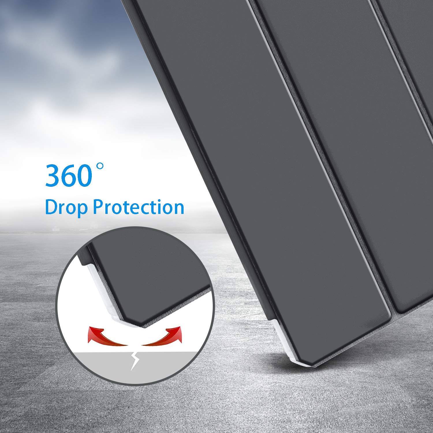 Gahwa Protective Case for iPad Air 4th Generation (2020 Model) 10.9 Inch - Slim Fit Shockproof Cover with Auto Sleep/Wake - Perfect for Work, School & Travel