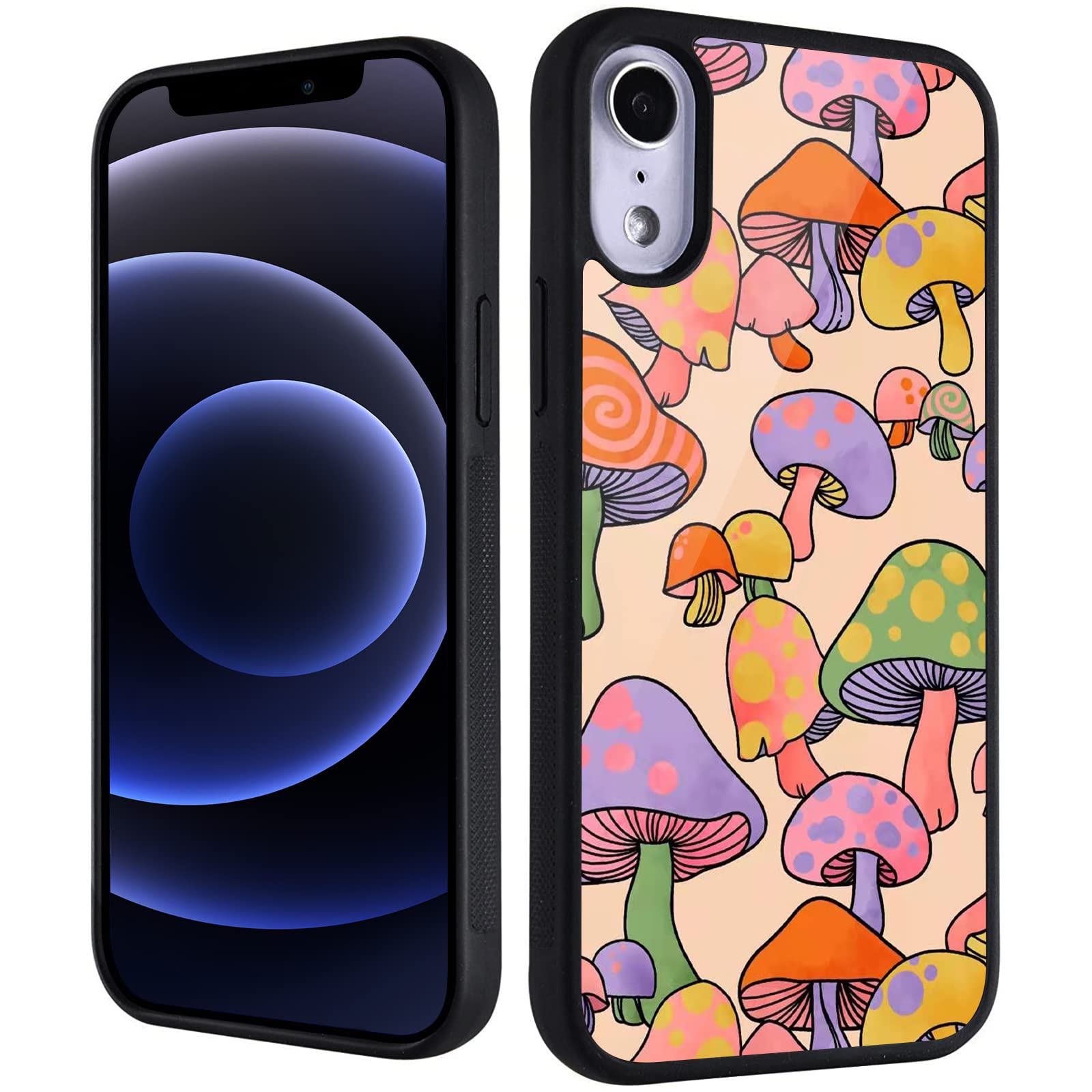 Vosaplk iPhone 13 Pro Max Case for Women - Cute Mushroom Design, Color Block Print, Soft TPU with Hard Back, Shockproof & Anti-Scratch Protective Phone Cover - Perfect for Daily Use, Work, and Travel
