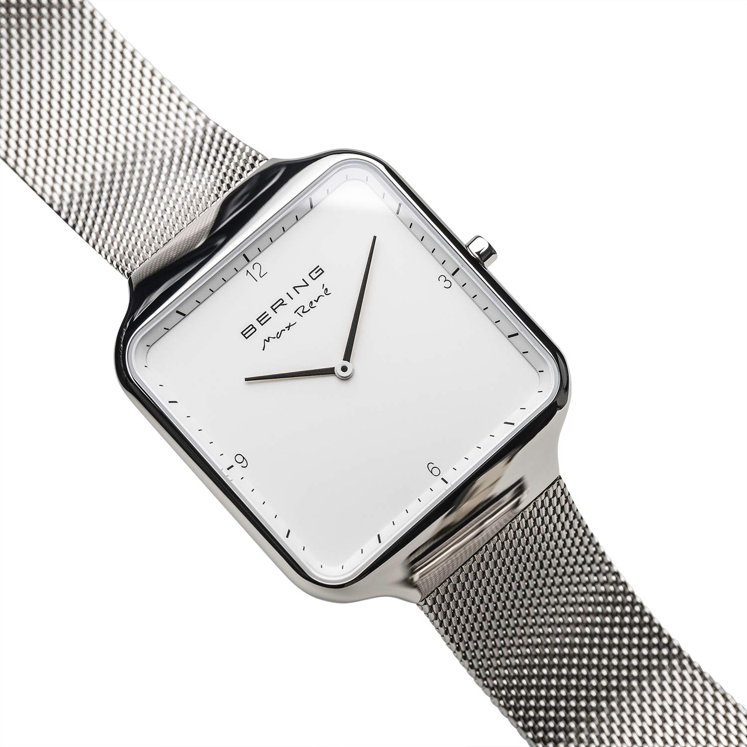 BERING Men's Analog Quartz Max René Collection Watch - Stainless Steel Strap & Scratch-Resistant Sapphire Crystal - Water Resistant Dress Watch for Business & Formal Occasions - Model 15836-004