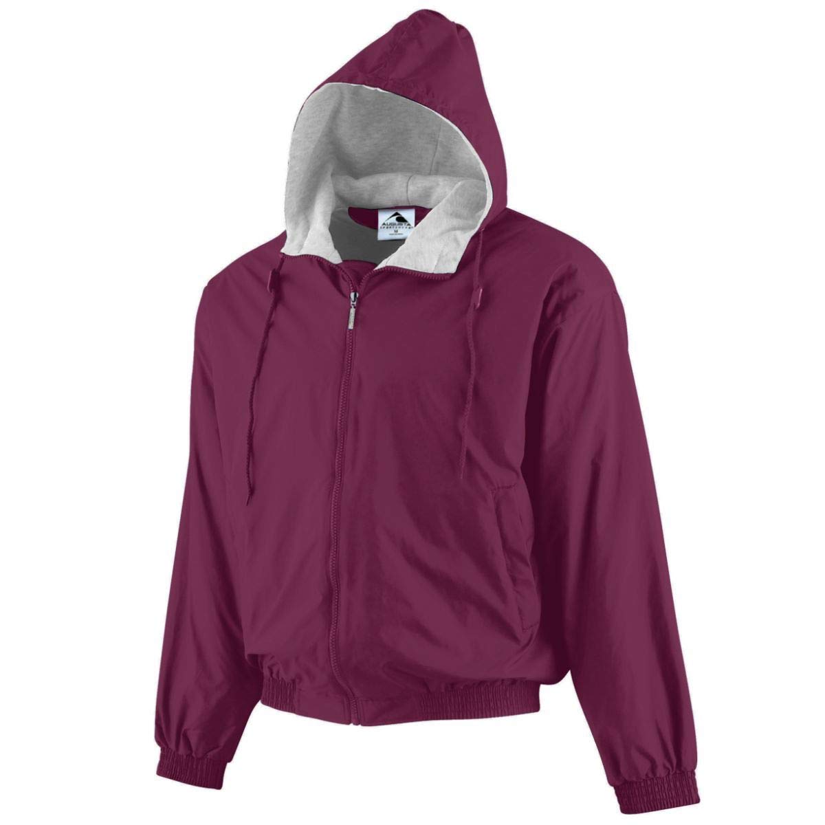 Augusta Sportswear Hooded Taffeta Jacket with Fleece Lining - Warm Windbreaker for Outdoor Activities, Hiking & Casual Wear