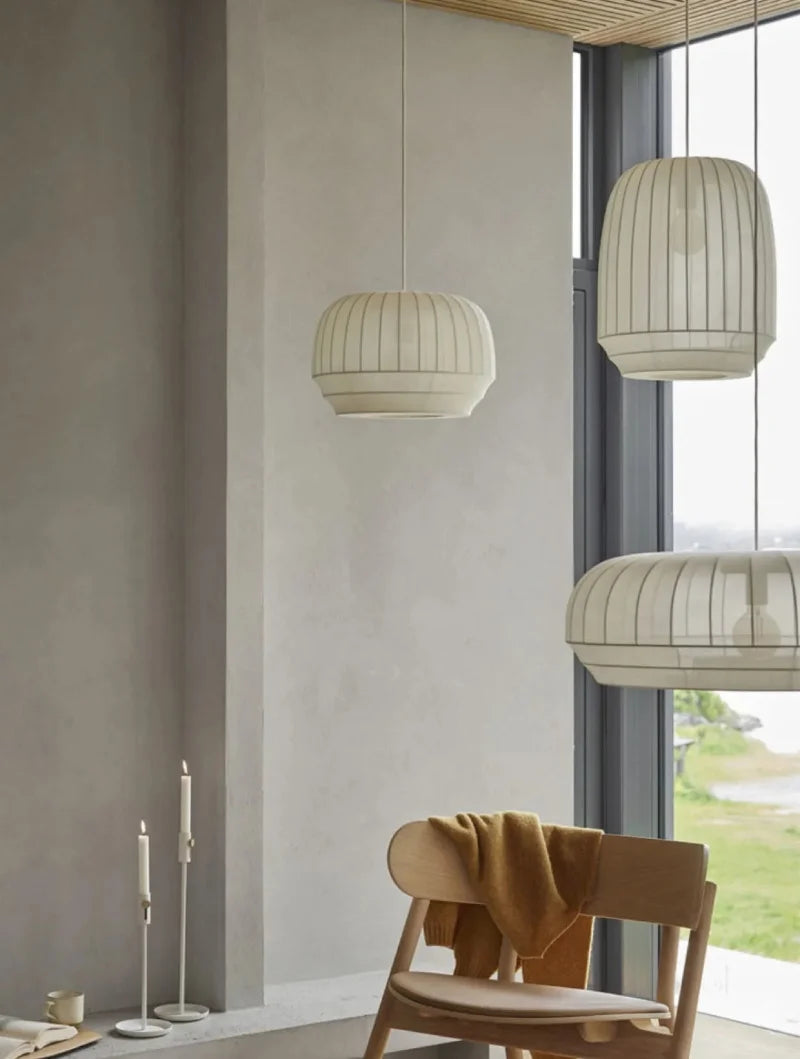 Modern Lumen Drape Pendant Light - Elegant Hanging Fixture for Dining Room, Kitchen Island & Bedroom Lighting | Dimmable LED Chandelier for Home Decor
