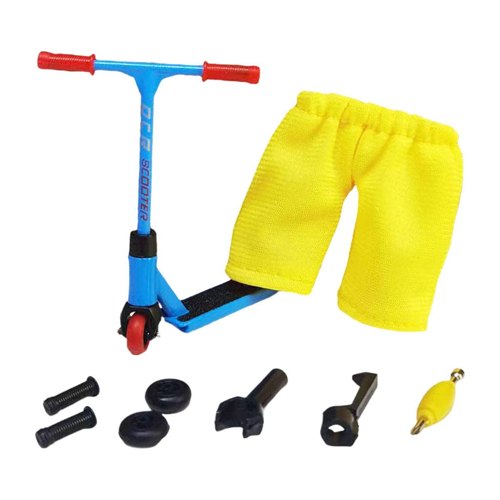 Deevoka 2-Wheel Finger Scooter - Mini Fingerboard Skateboard Toy for Kids & Adults - Fun Party Favors, Gifts & Stress Relief - Perfect for Office, School & Home Play - Blue