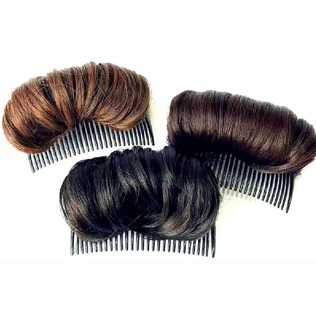 Dark Brown Invisible Hair Clip - Hair Bump Insert for Volume & Princess Styling | Hair Bun & Crown Shaper Accessories | Perfect for Weddings, Prom & Special Occasions