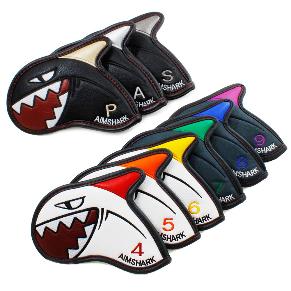 Premium 9-Piece Golf Iron Head Covers Set - Colorful & Durable Club Protectors for Men & Women - Perfect for Golf Course, Driving Range & Travel