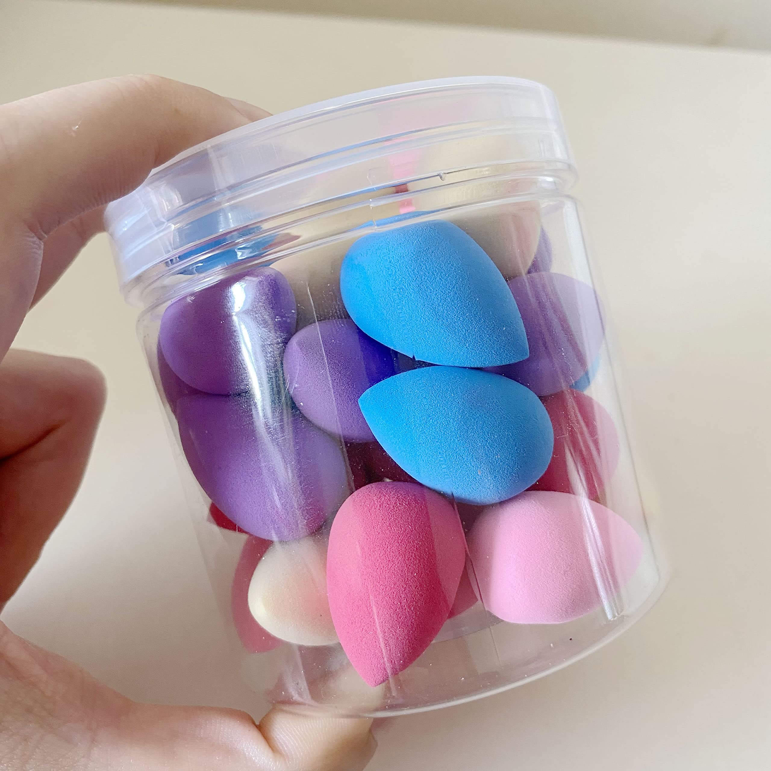 30 Pcs Mini Makeup Sponge Blenders - Beauty Blender Sponges for Foundation, Powder, Concealer, Eyeshadow, Under Eyes, Highlight & Contour - Perfect for Travel, Professional Makeup & Everyday Beauty Routine