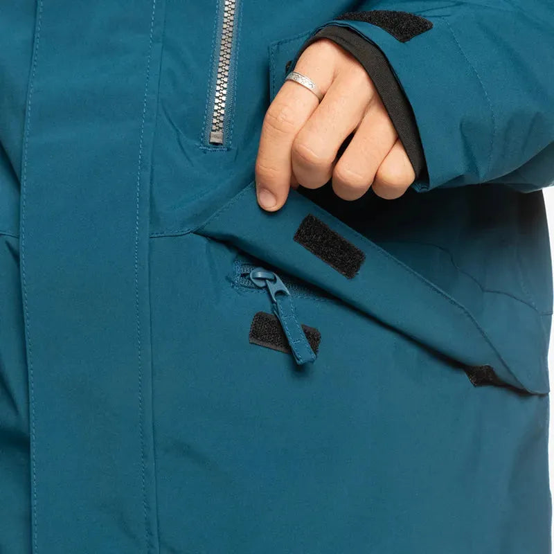 Quiksilver Mission Solid Blue Petrol Snow Jacket - Waterproof & Insulated Winter Coat for Skiing, Snowboarding & Outdoor Adventures