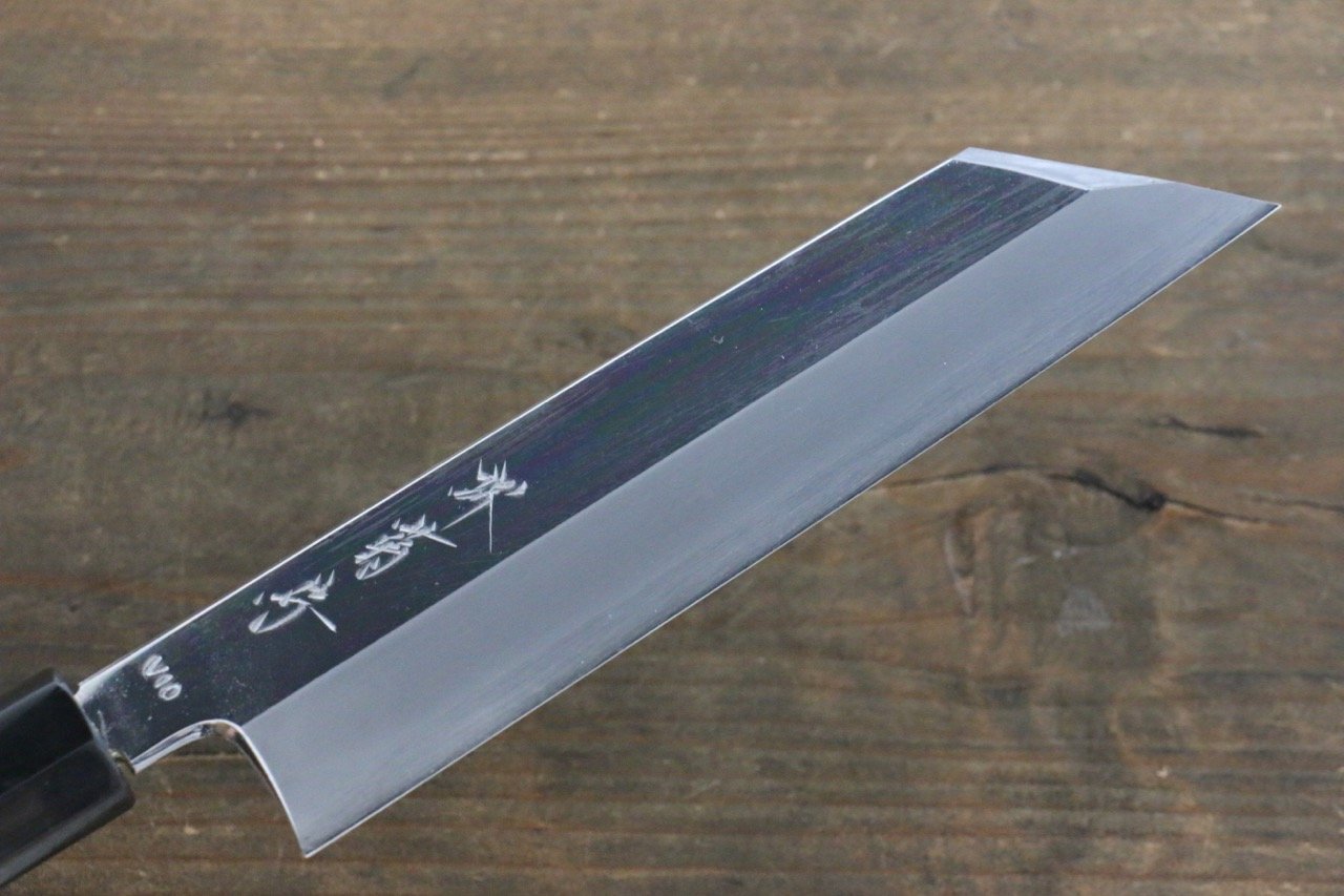 Premium Kikumori VG10 Japanese Chef Knife - 180mm Mirrored Finish Mukimono Knife for Sushi, Vegetables & Fruit Carving - Professional Kitchen & Home Cooking Essential