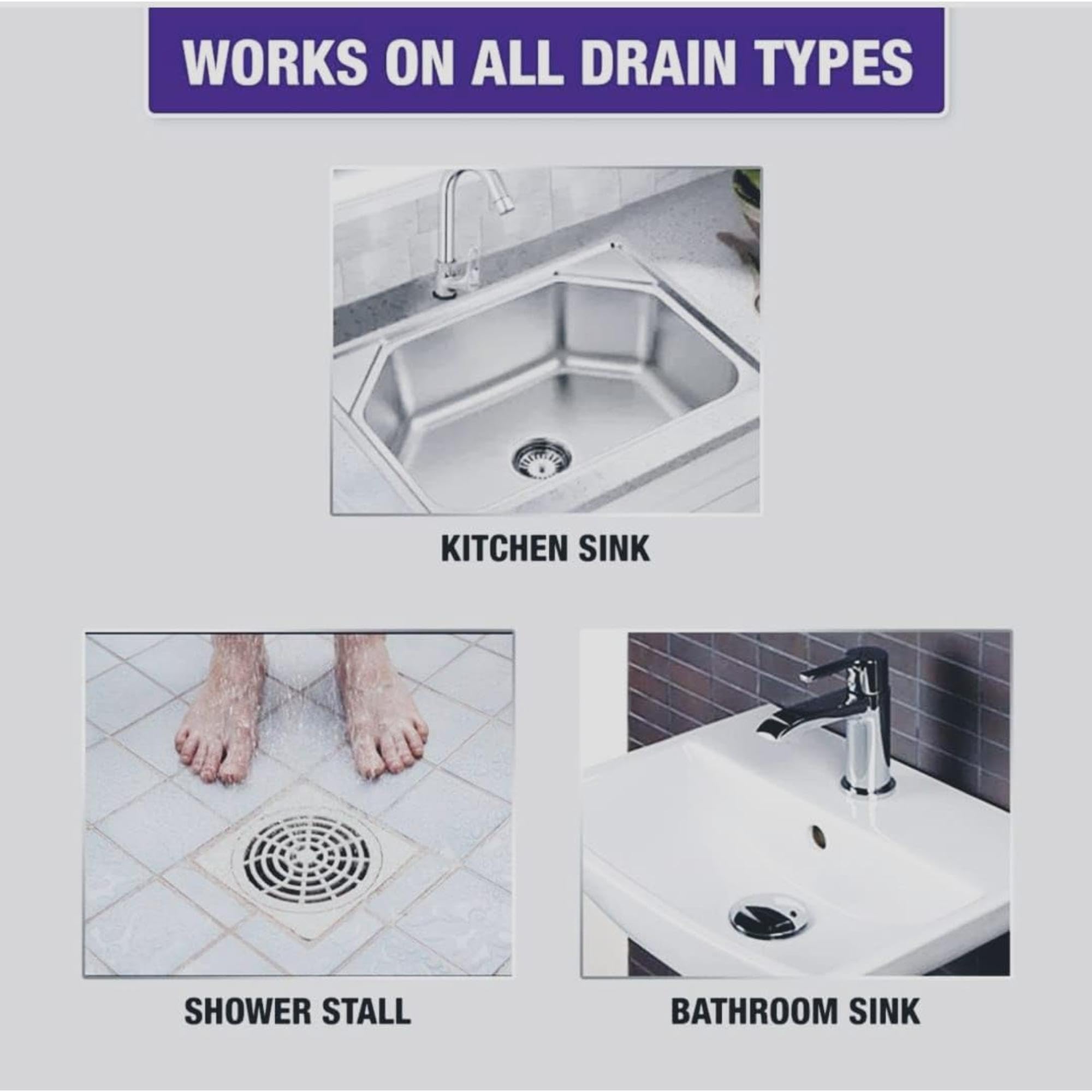 COPYLINE Sink & Drain Cleaner | Powerful Caustic Soda for Kitchen & Bathroom | Removes Tough Clogs & Blockages - 500g | Fast-Acting Pipe Maintenance Solution for Home Use