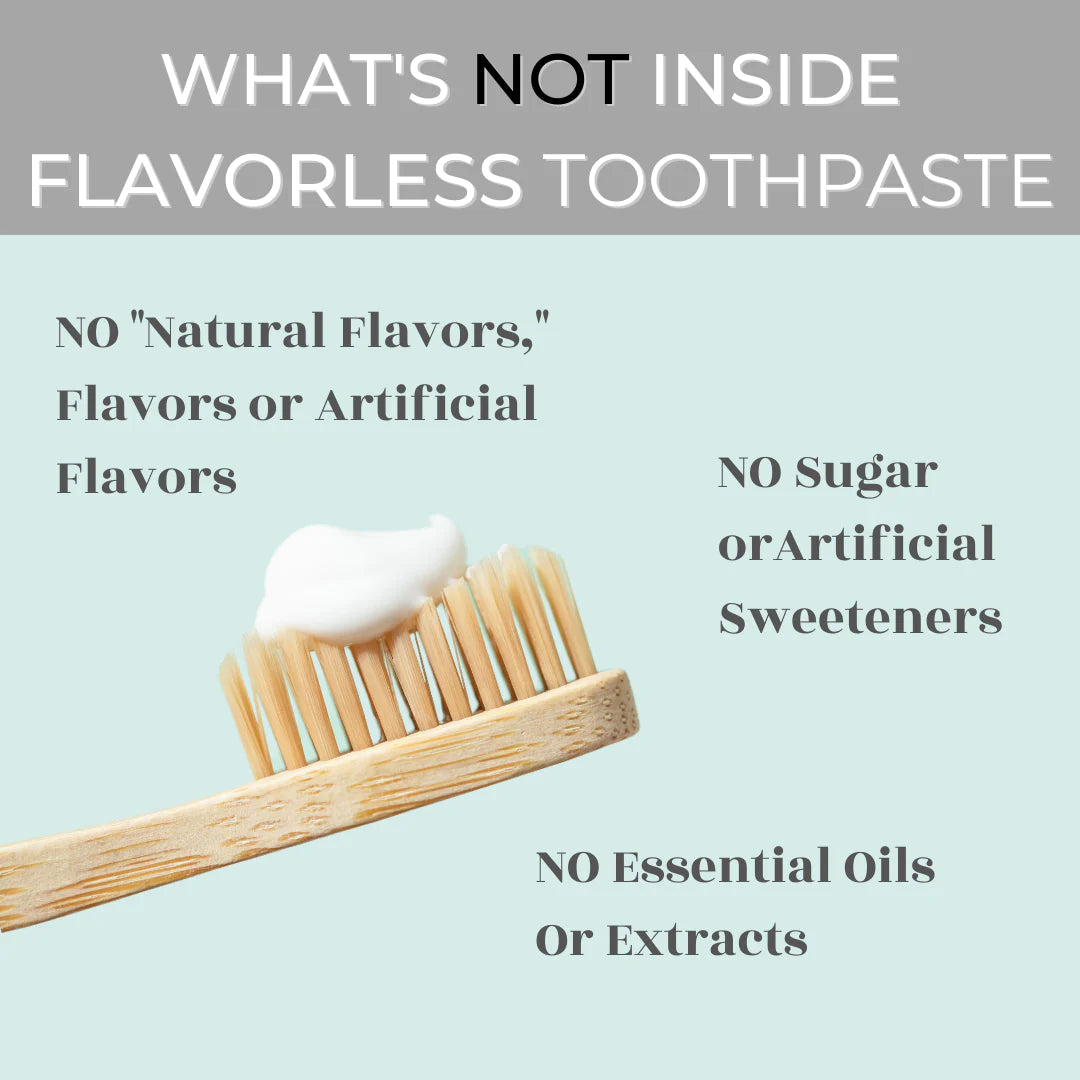 Natural Mineral Toothpaste for Sensitive Teeth - Fluoride-Free & Flavorless - Gentle Whitening & Enamel Protection - Perfect for Travel & Daily Oral Care