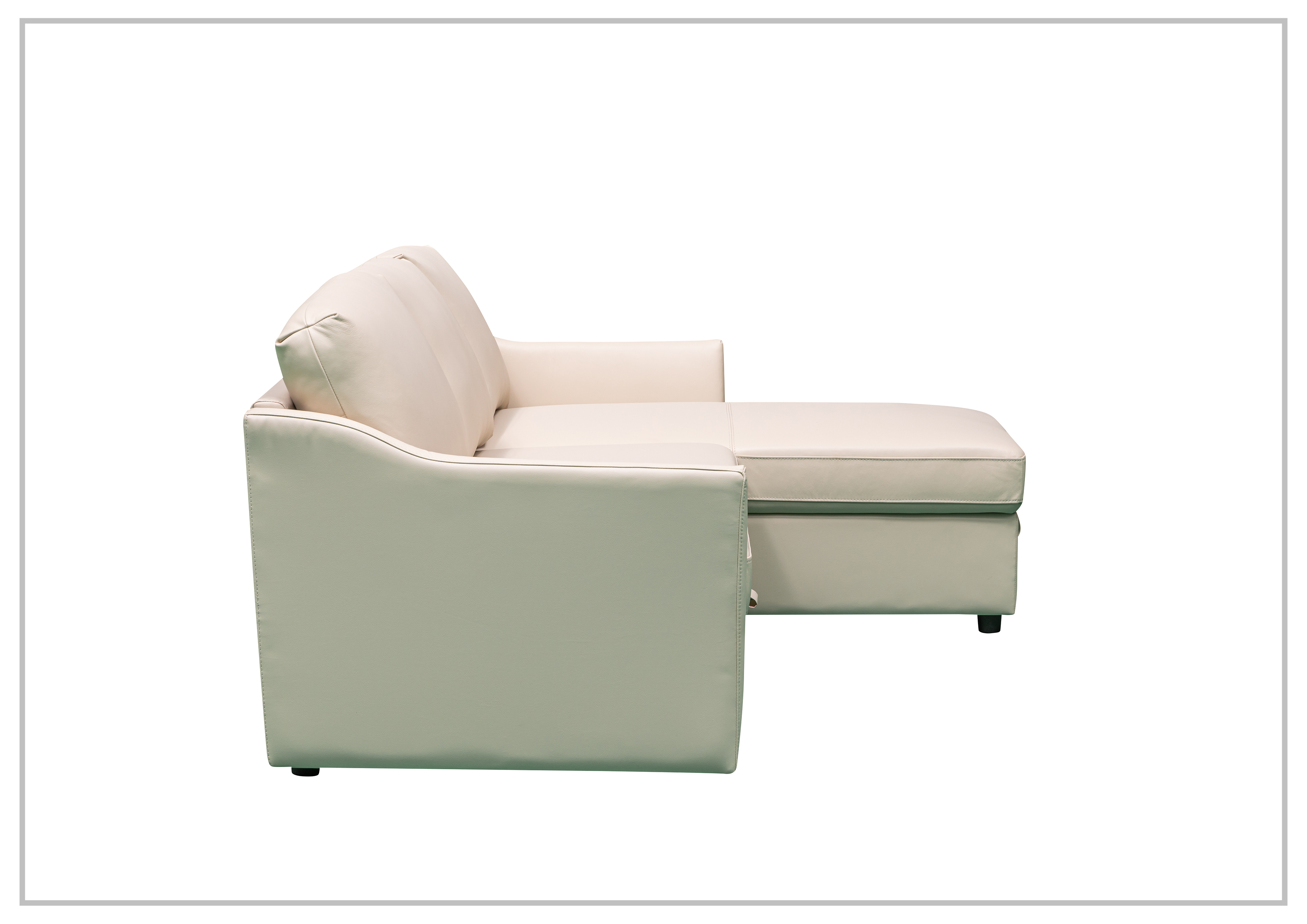 Gio Italia Merax L-Shaped Leather Full XL Sectional Sleeper Sofa with Storage Chaise - Modern Living Room Furniture for Small Spaces & Home Theater
