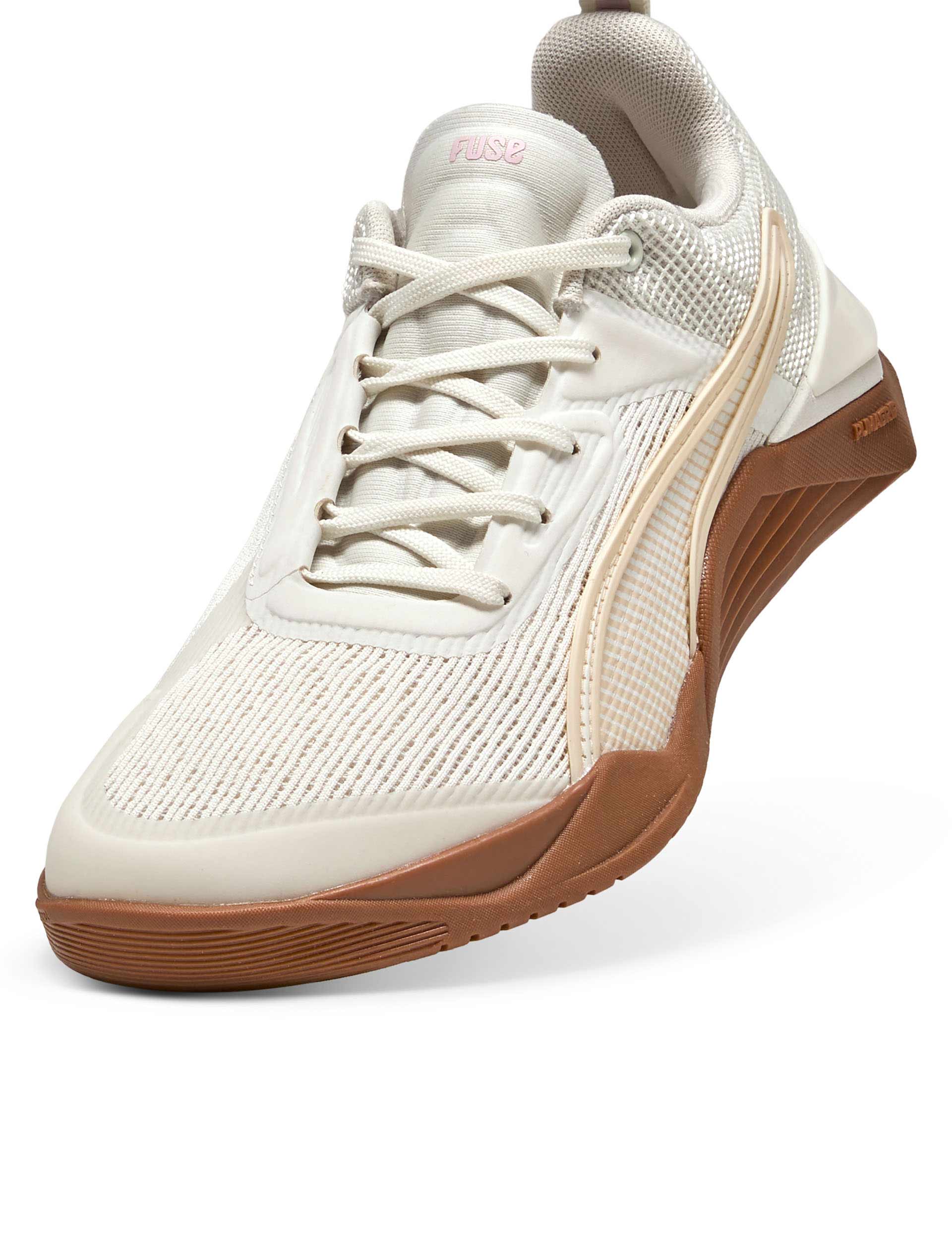 Fuse 3.0 Training Shoes for Men & Women - Lightweight Gym Workout Sneakers in Warm White/Alpine Snow/Rose Mauve/Gum - Perfect for Running, CrossFit & Fitness Training