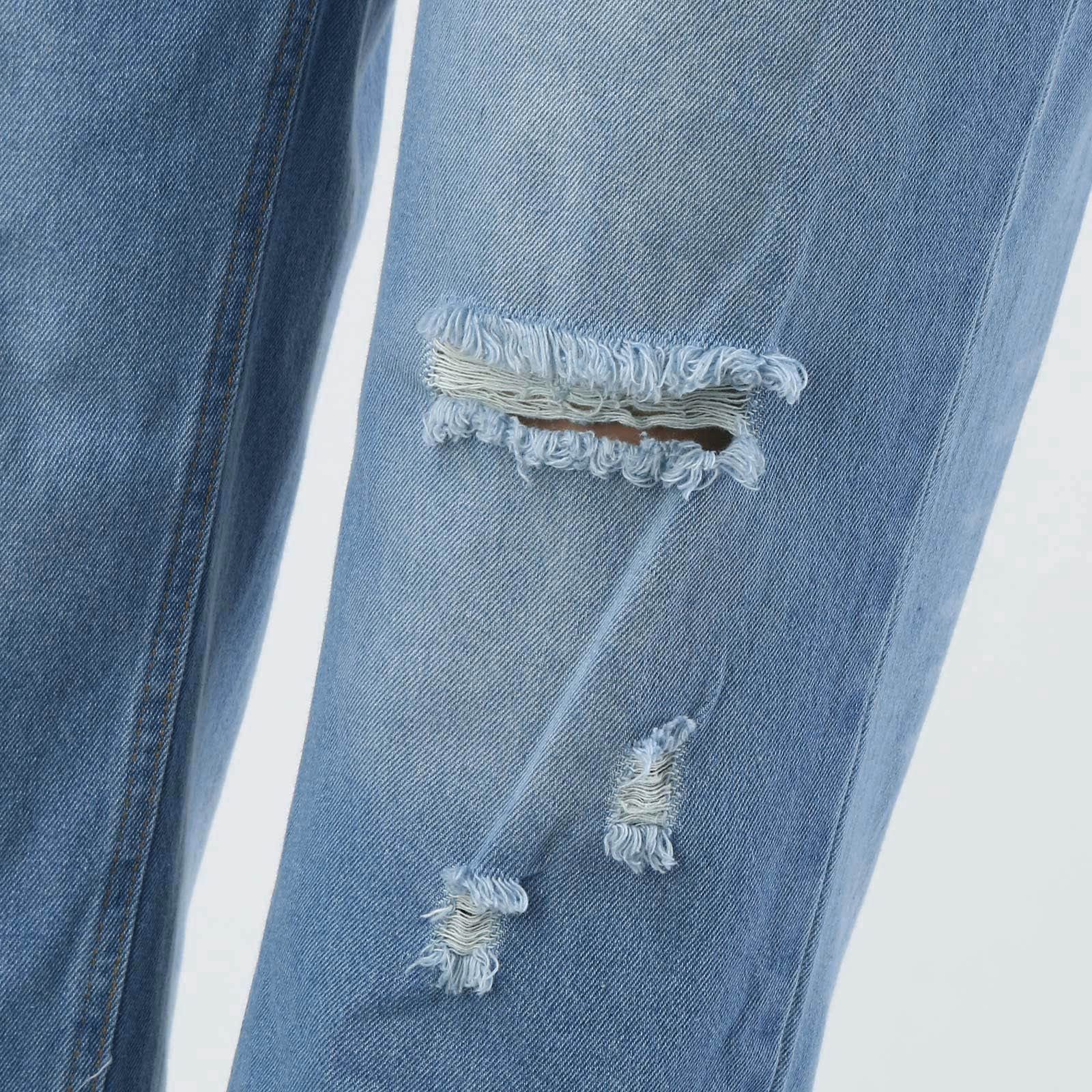 Women's High Waist Distressed Ripped Jeans - Loose Fit Washed Denim Pants with Button & Pocket | Casual Streetwear, Weekend Outfits, Date Night Fashion