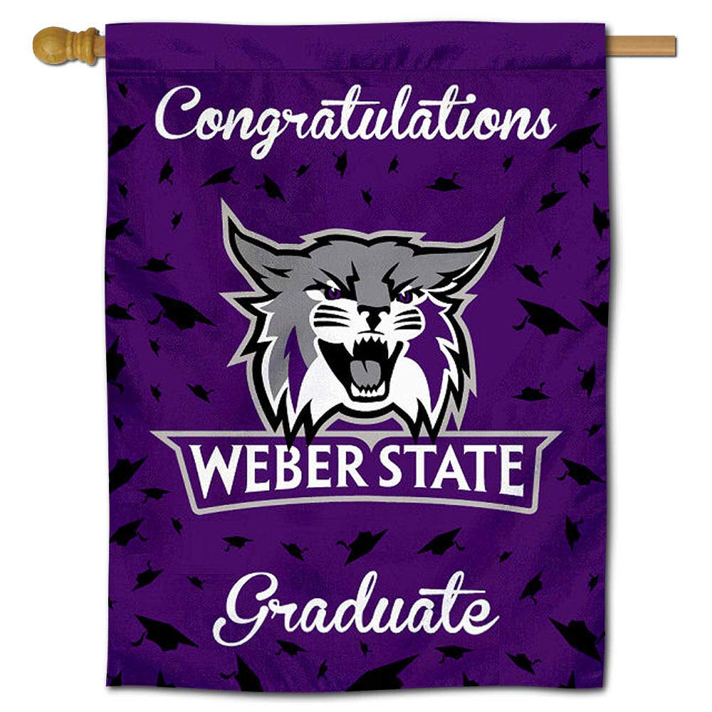 Weber State Wildcats College Graduation Banner Flag - Perfect Gift for Alumni, Graduation Party Decor & Fan Celebration