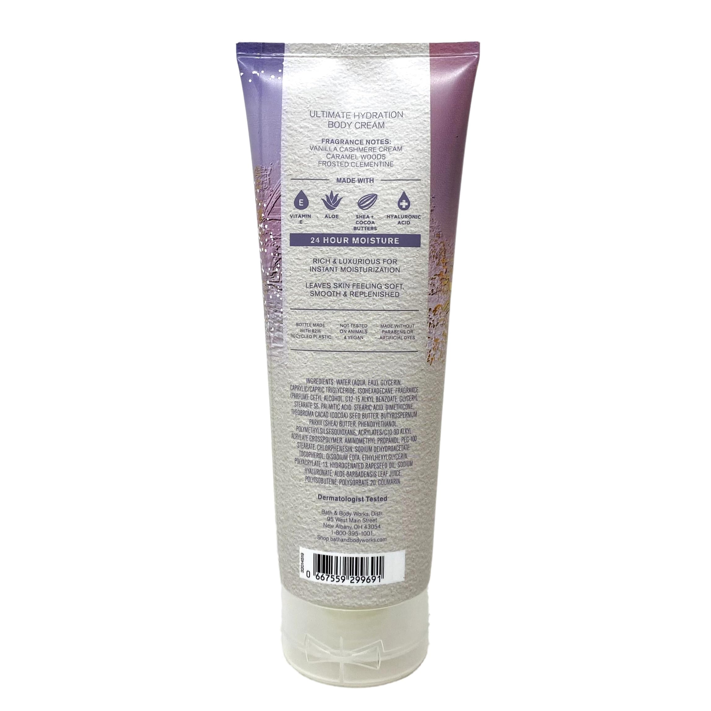 Bath & Body Works Snowflakes & Cashmere Body Cream & Body Wash Gift Set with Himalayan Salt Soap Bar - Moisturizing Winter Skincare Bundle for Dry Skin, Perfect for Holiday Gifting & Self-Care Routine