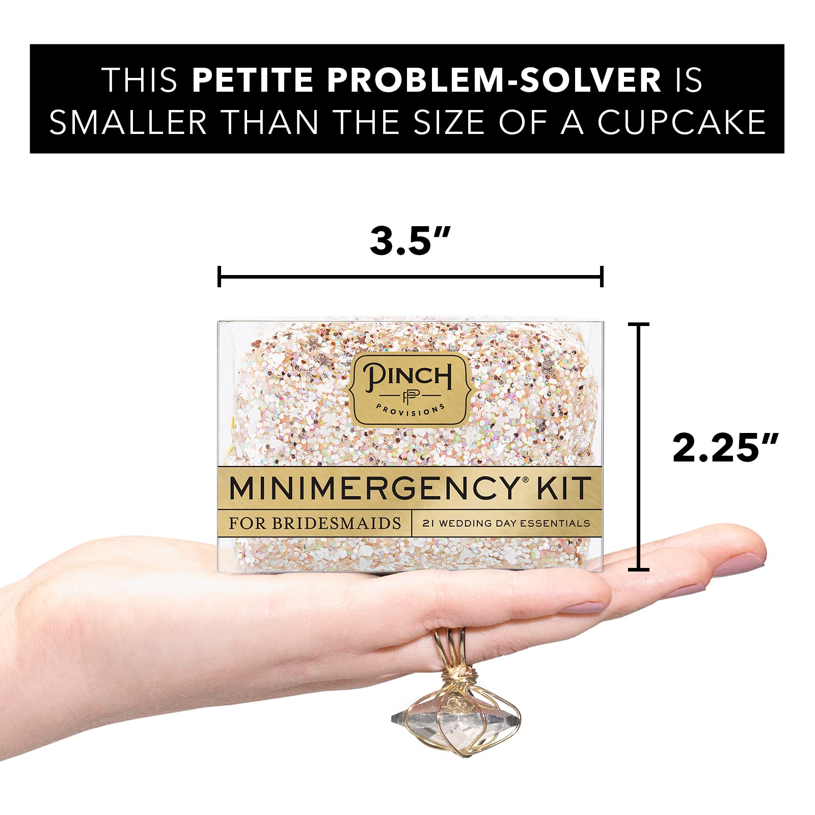 Pinch Provisions Minimergency Kit for Bridesmaids - 21 Essential Wedding Emergency Items | Perfect Bridal Shower Gift & Bridesmaid Proposal Present | Great for Last-Minute Wedding Day Fixes & Travel