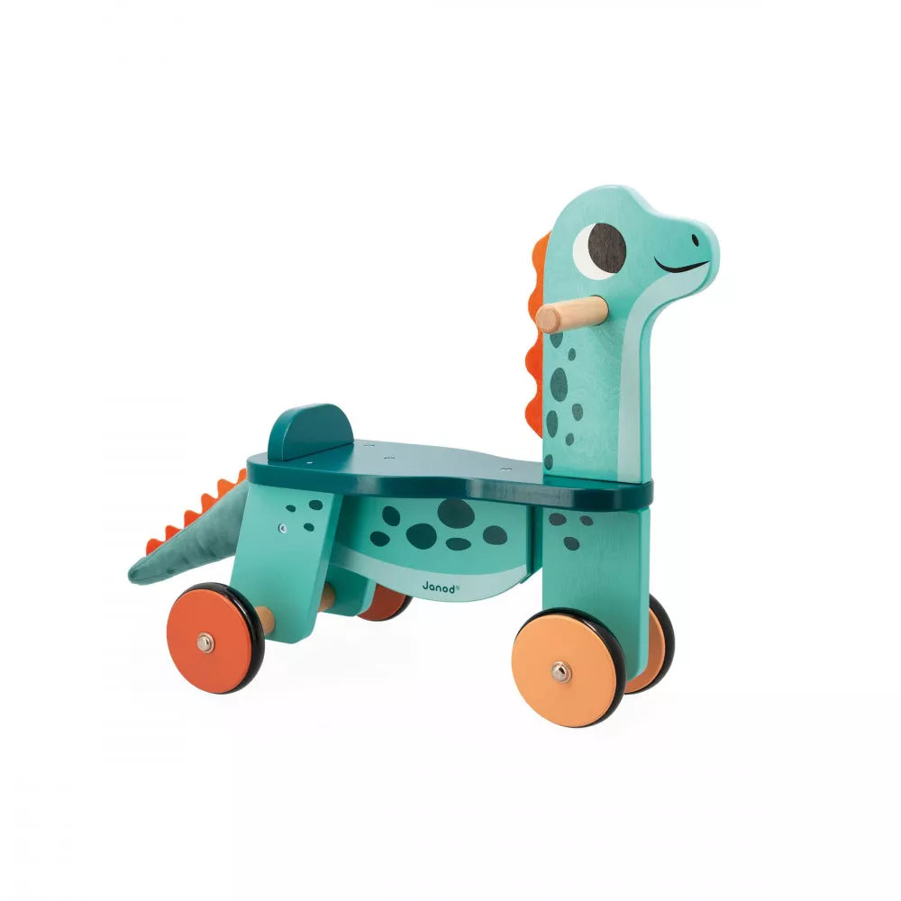 Wooden Diplodocus Ride-On Toy for Kids - Dinosaur Push & Pull Walking Toy for Toddlers - Perfect for Indoor Play, Outdoor Adventures & Imaginative Playtime