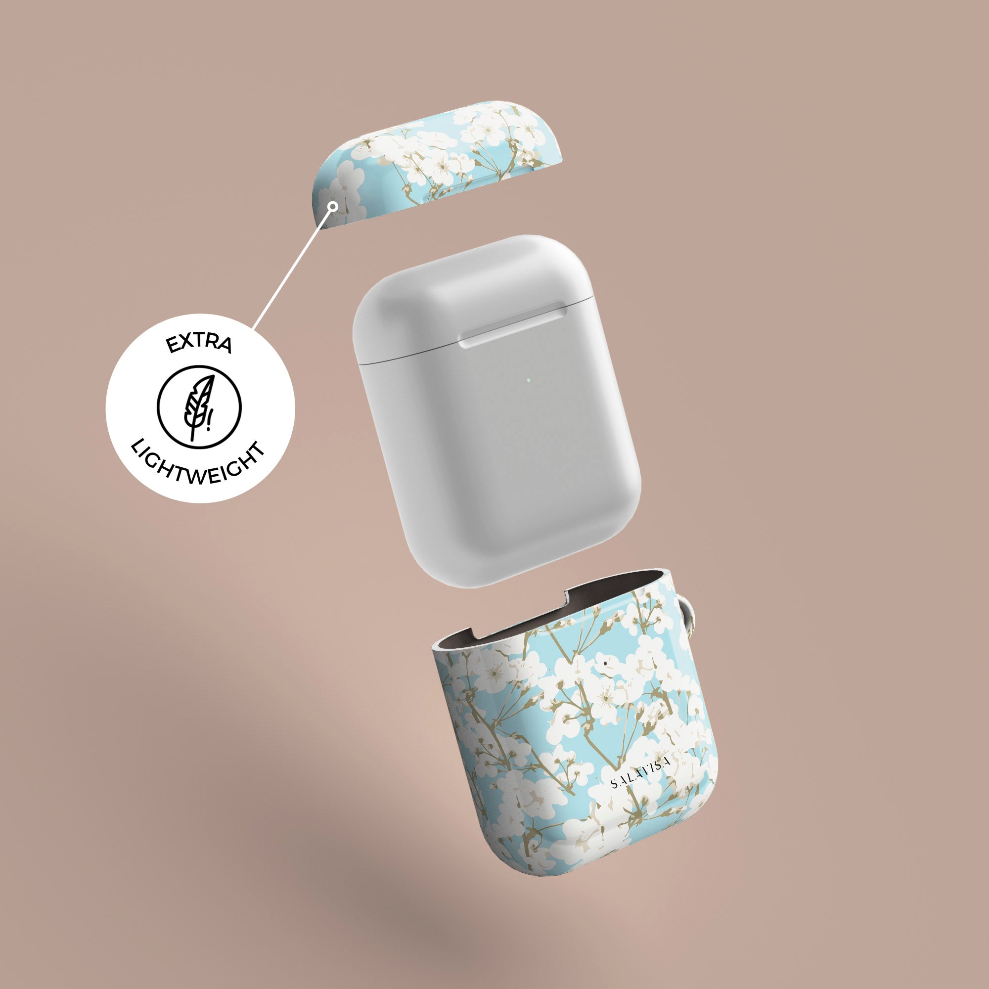 Cute Spring Apple Flower AirPods Case Cover - Protective Soft Silicone for AirPods 1/2/3 Pro - Perfect for Spring Outfits & Gift Giving