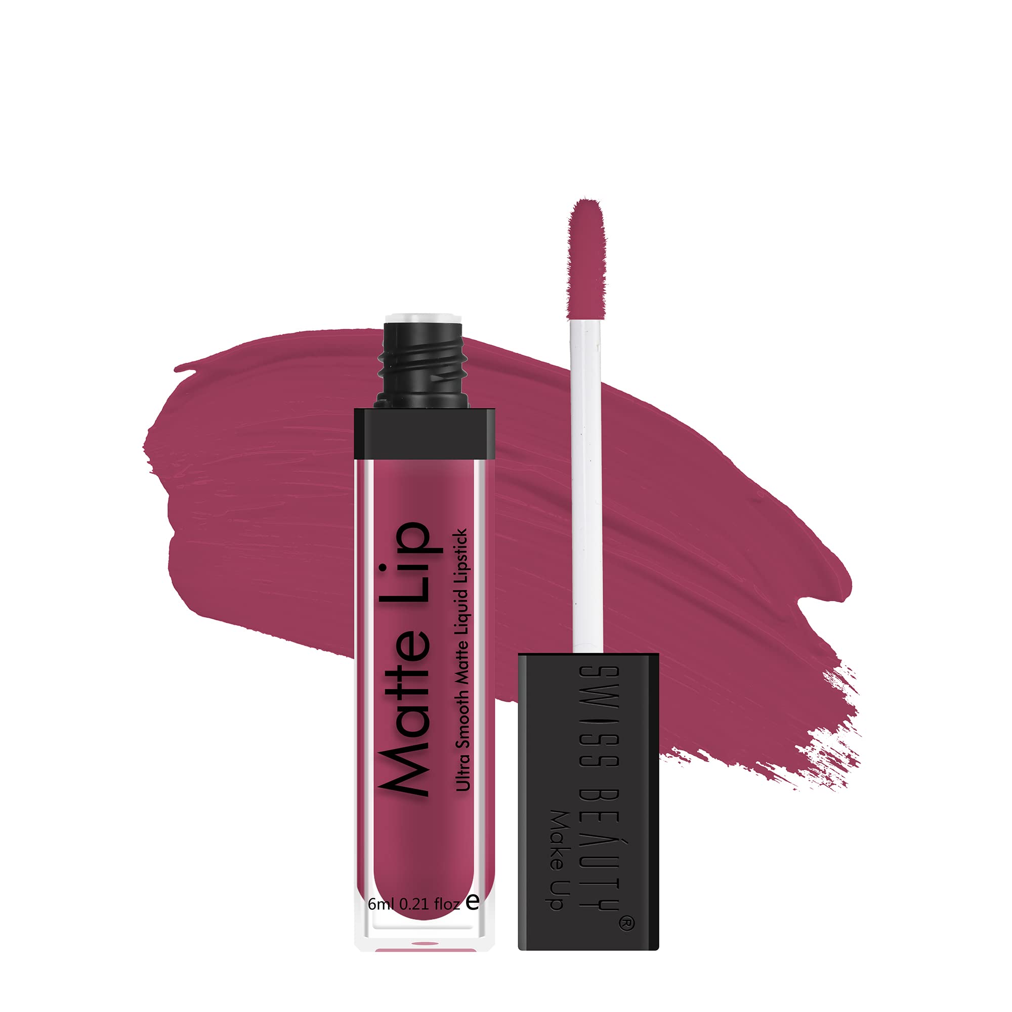 Swiss Beauty Ultra Smooth Matte Liquid Lipstick - Long Lasting Weightless Lip Color, Silky Matte Finish, Shade Rose (6ml) | Perfect for Everyday Wear, Parties & Special Occasions