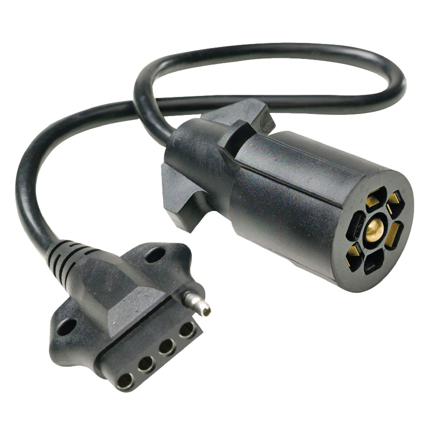 Seachoice 7-Way Trailer Wiring Connector - Heavy Duty Towing Plug for Boat, RV & Utility Trailers - Weatherproof & Corrosion Resistant for Outdoor Use