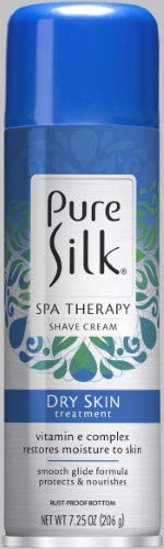 Pure Silk Dry Skin Treatment Spa Therapy Shave Cream for Women - 24 Pack | Ultra Hydrating Shaving Cream for Sensitive Skin, Smooth Legs & Bikini Line | Perfect for Spa Day, Shower & Travel