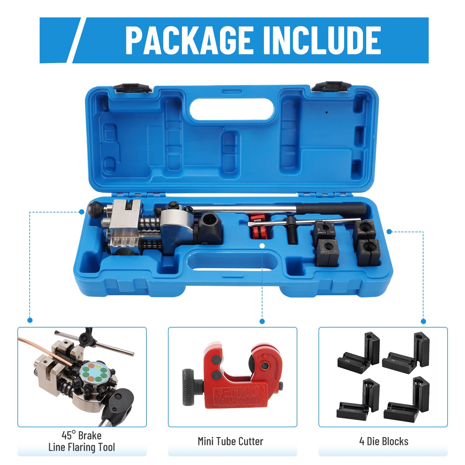 Professional Brake Line Flaring Tool Kit - 3/16