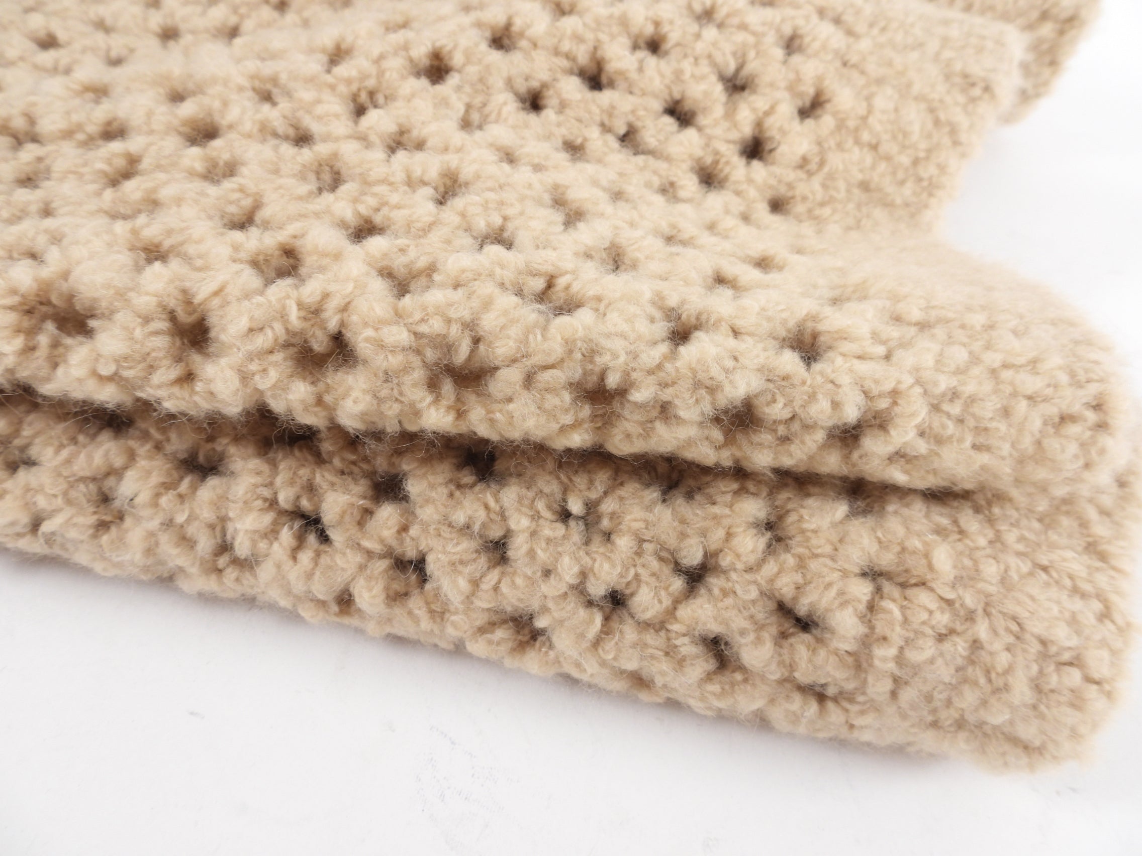 Brunello Cucinelli Beige Open Knit Boucle Camel Short Sleeve Sweater for Women | Casual Summer Pullover | Perfect for Beach Outings and Weekend Brunch