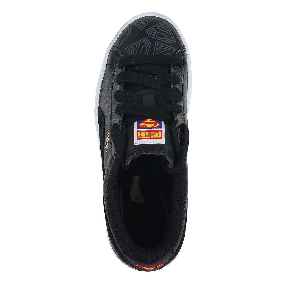 PUMA Boys' Basket Superman Junior Casual Sneakers - Kids' Lightweight Sports Shoes for School, Play & Everyday Wear