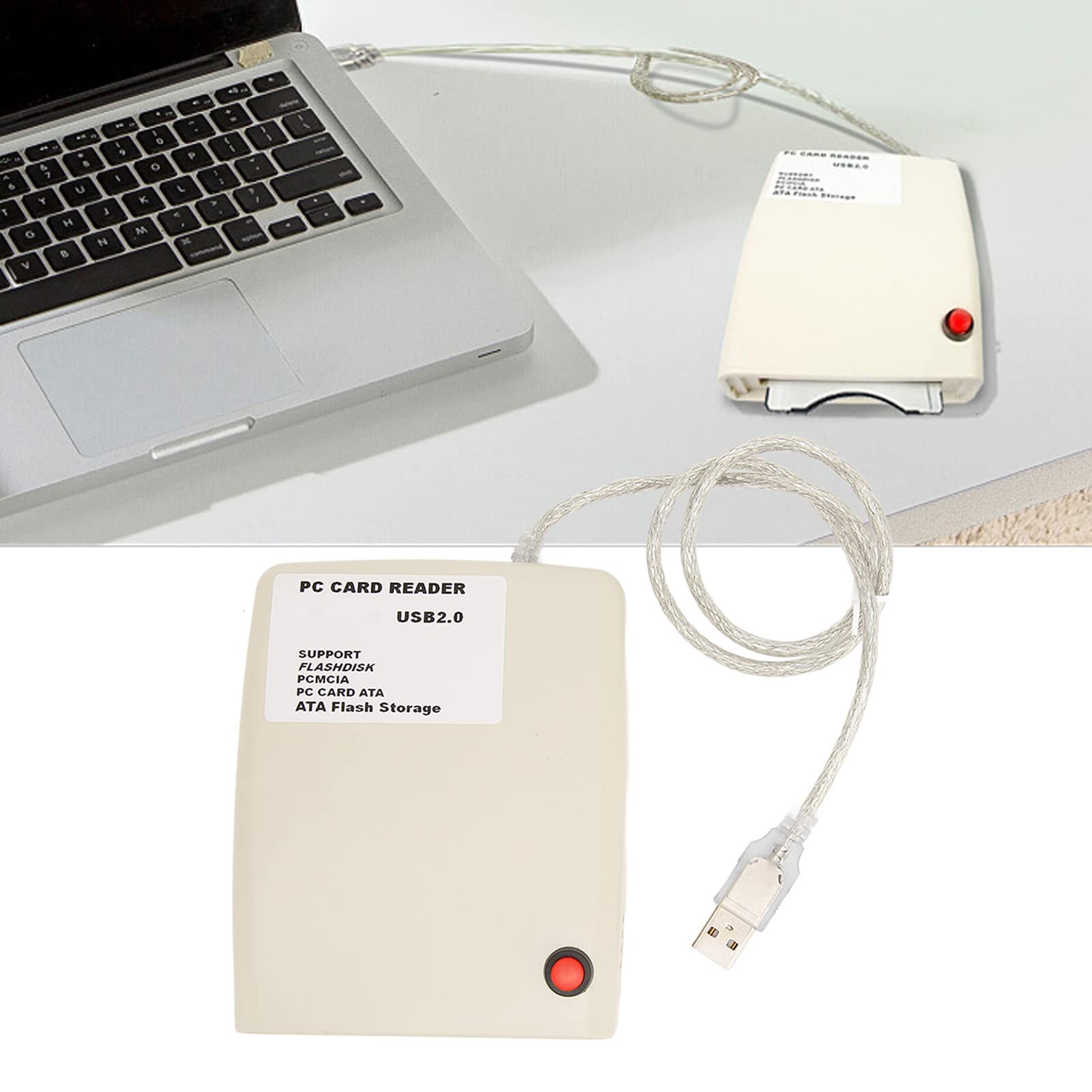 Jectse USB 2.0 PCMCIA Card Reader - 68PIN ATA PCMCIA to USB Adapter Converter for PC CardBus & Memory Cards | Ideal for Laptops, Data Transfer, and Legacy Device Connectivity