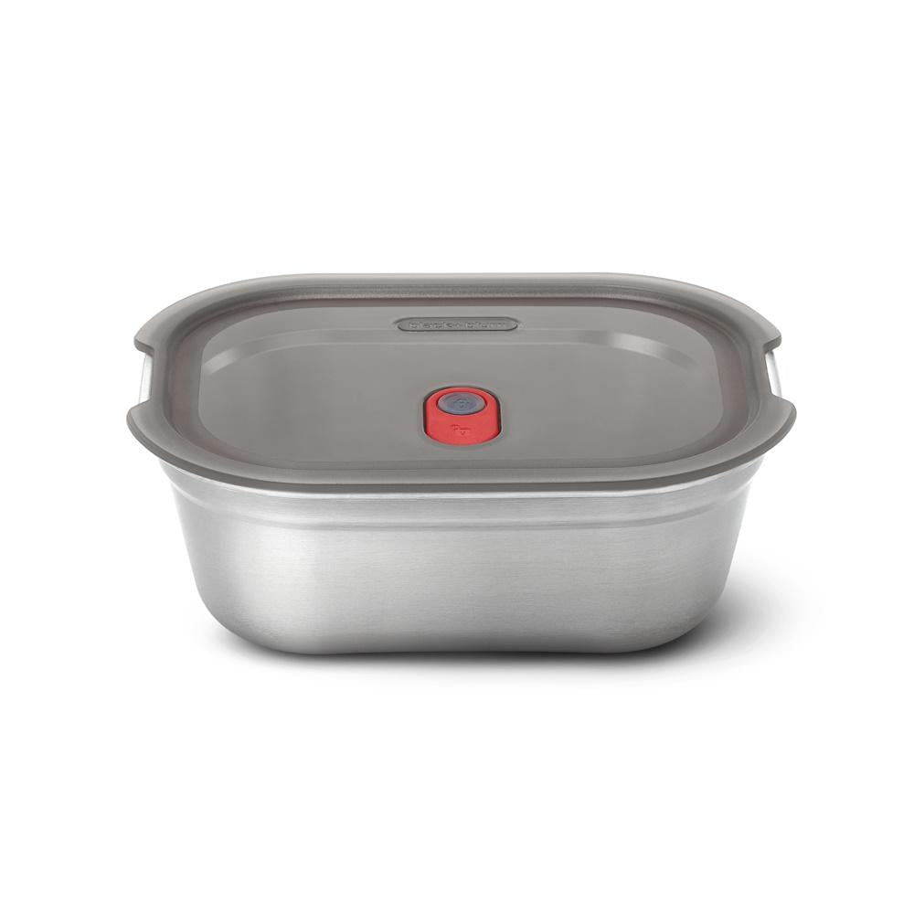 Premium Stainless Steel Lunch Box - Black + Blum Medium Size | Eco-Friendly, Leak-Proof Food Container for Work, School & Outdoor Activities
