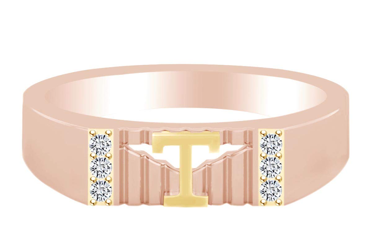 14K Gold Two-Tone Initial 
