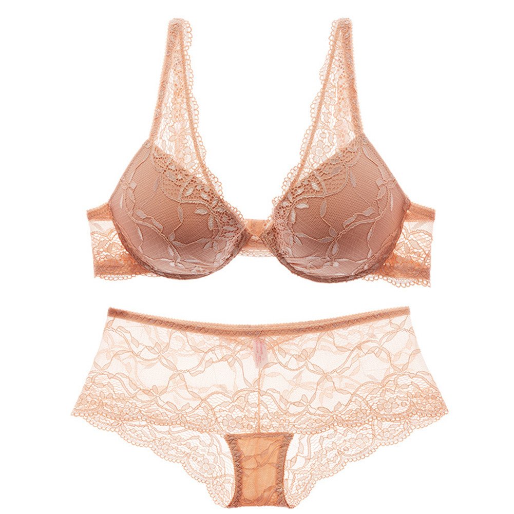 Lace Push Up Bra and Panty Set for Women - Embroidered Lingerie with Comfortable Support - Perfect for Date Night, Wedding, and Special Occasions