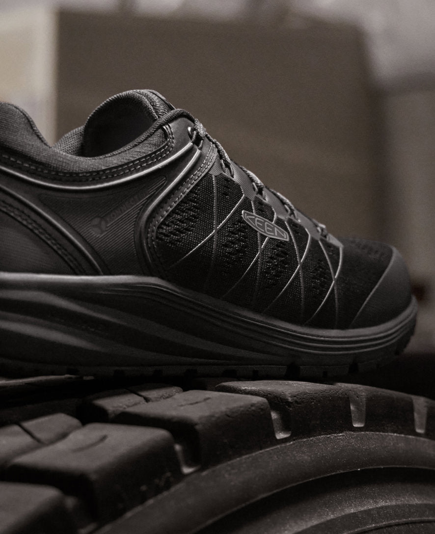 Men's Vista Energy Carbon Toe Work Boots - Black/Raven - Durable Safety Shoes for Construction, Hiking & Outdoor Work