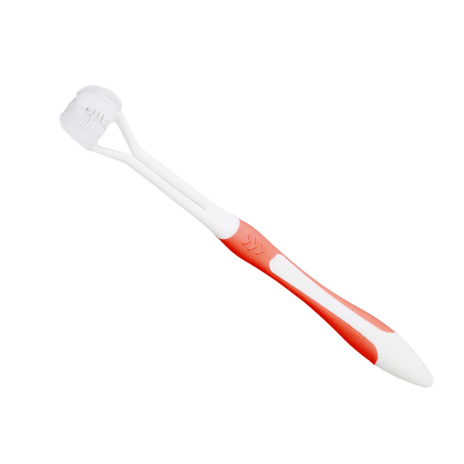 Multicolor Three-Sided Toothbrush Set - Travel Toothbrushes for Adults & Kids (Red) | Perfect for Home, Office & On-the-Go Oral Care