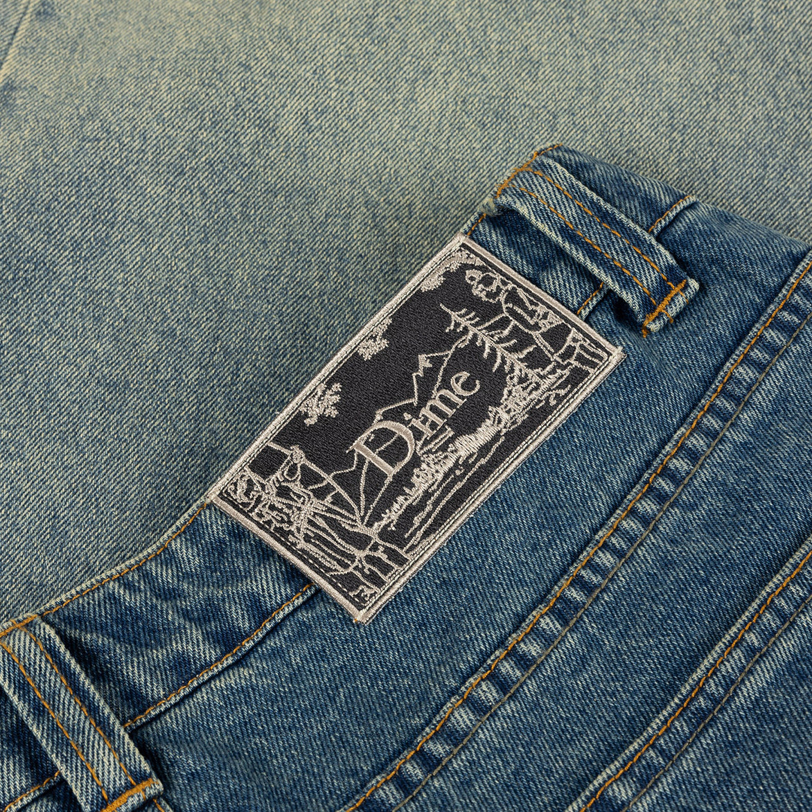 Vintage Baggy Denim Pants for Men & Women - Distressed Sandblasted Indigo Jeans | Casual Streetwear, Hip Hop Fashion, 90s Retro Style