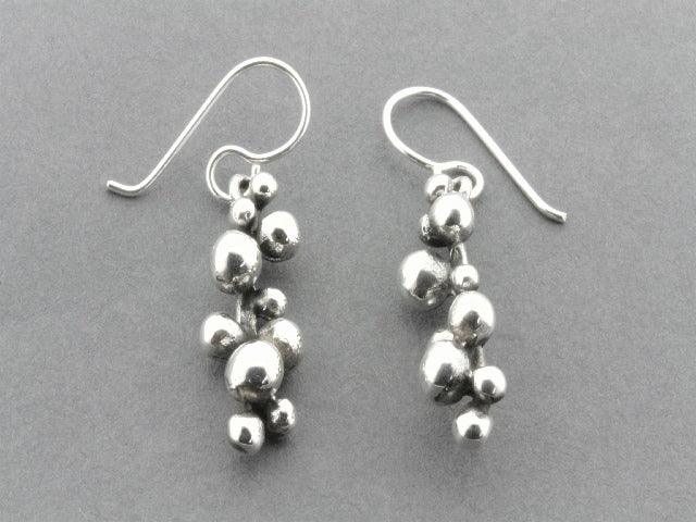 Handmade Beaded Drop Earrings in Sterling Silver - Elegant Dangle Jewelry for Women - Perfect for Parties, Weddings & Special Occasions
