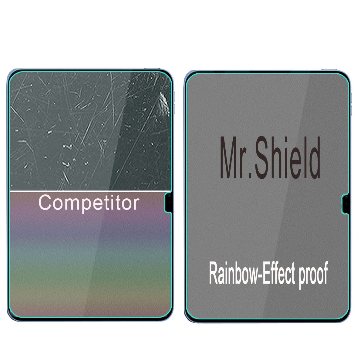 Mr.Shield Tempered Glass Screen Protector for iPad Air 11 (2025) & iPad 10 (2022) - 2 Pack - Anti-Scratch, Bubble-Free Installation - Perfect for Work, School & Travel Protection