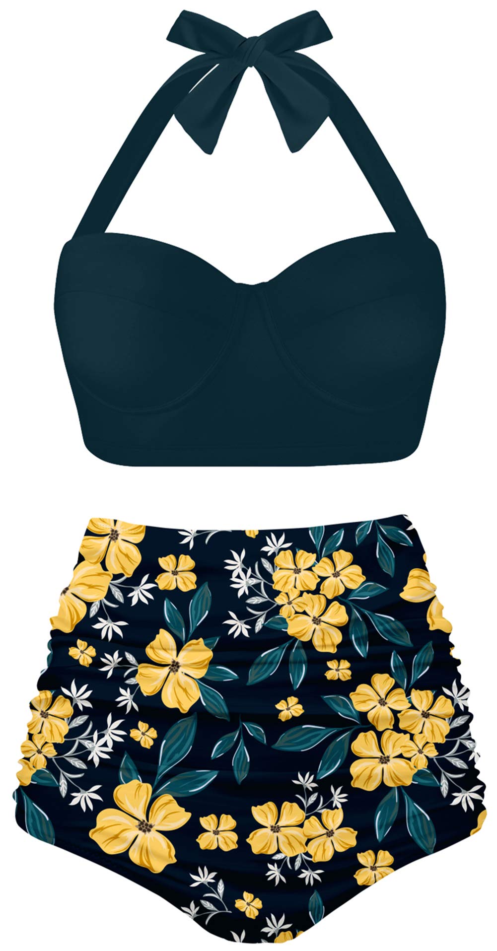 Angerella Women's Vintage Polka Dot High Waisted Bikini Set - Retro Swimwear for Beach, Pool & Summer Vacations