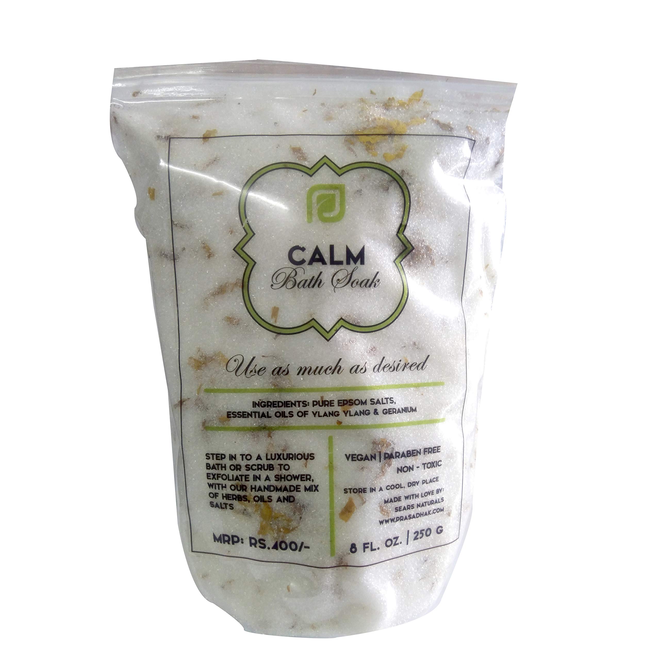 Prasadhak Epsom Salt Foot Soak with Essential Oils & Herbs - Muscle Pain Relief for Feet & Body - Relaxing Bath Soak for Stress Relief & Soreness - Perfect for Post-Workout Recovery & Spa Nights at Home