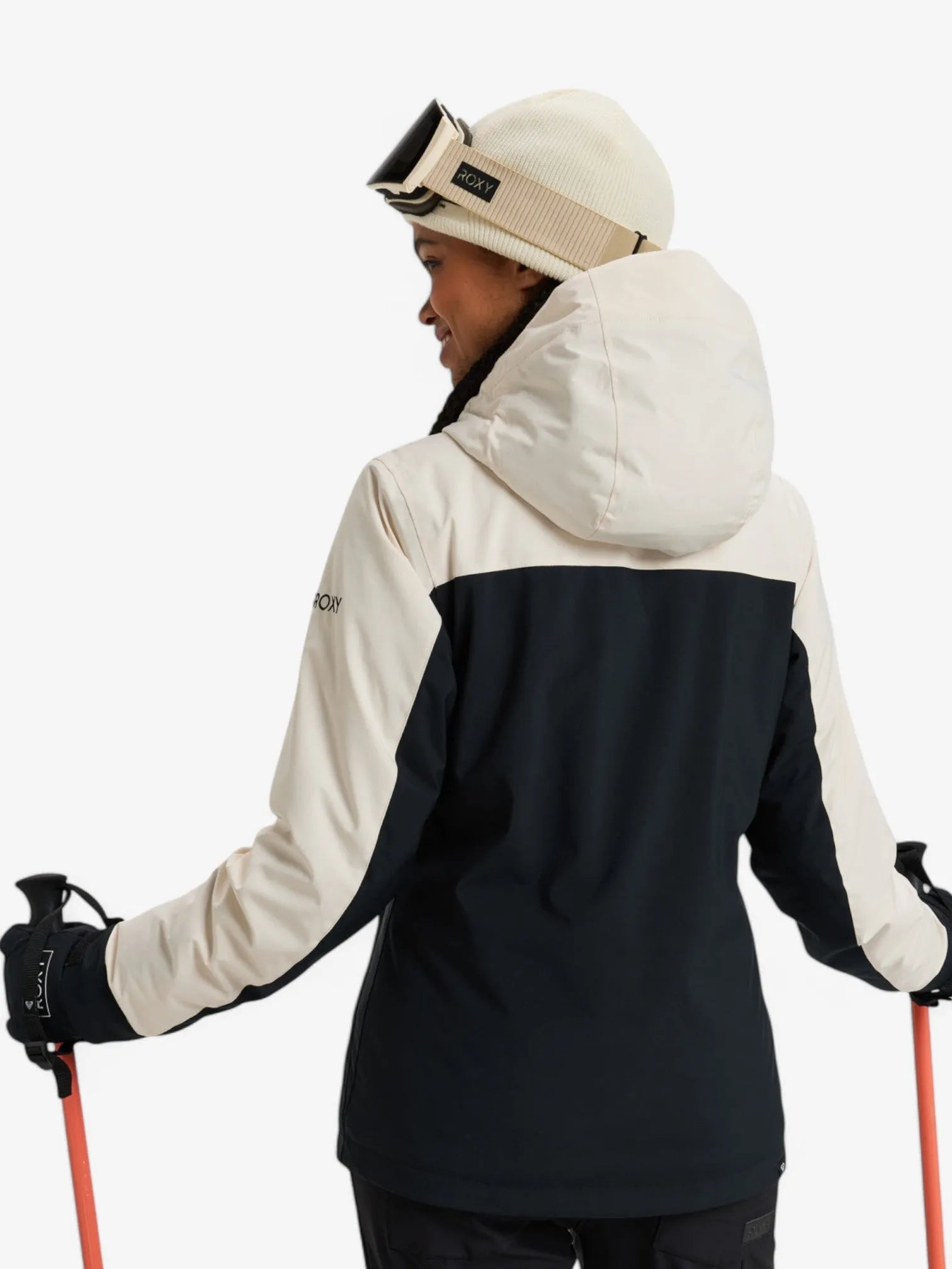 ROXY Women's Snow Free Jet Block Black Snowboard Jacket - Waterproof, Insulated Winter Coat for Skiing & Snowboarding