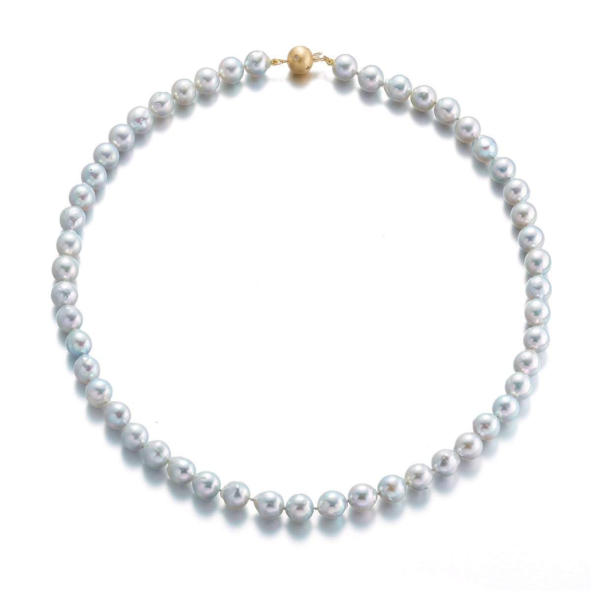 Exquisite Baroque Blue Akoya Pearl Necklace - 18K Gold Plated Elegant Jewelry for Women - Perfect for Weddings, Parties & Special Occasions