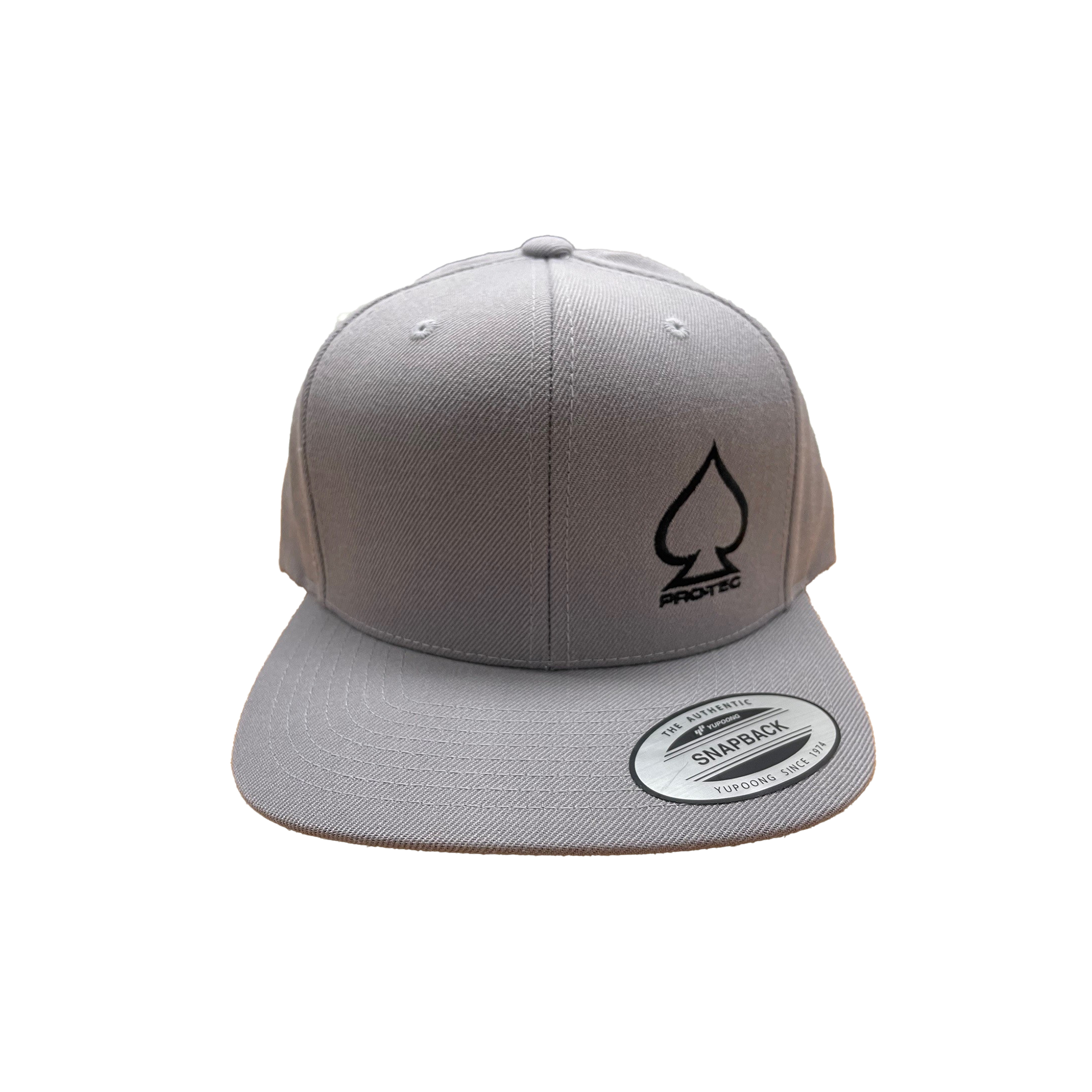 Pro Tec Stacked Flat Cap - Silver | Adjustable Baseball Hat for Men & Women | Perfect for Outdoor Sports, Casual Wear & Sun Protection