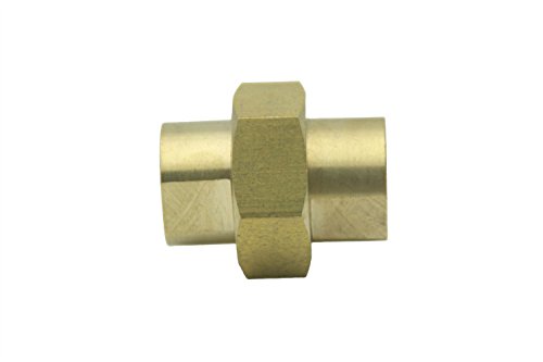 LTWFITTING 3 Piece Union Coupling Brass Pipe Fitting 1/2-Inch NPT (Pack of 2) - High-Quality Plumbing Connector for Water, Gas & HVAC Systems - Perfect for Home Repair & Industrial Applications
