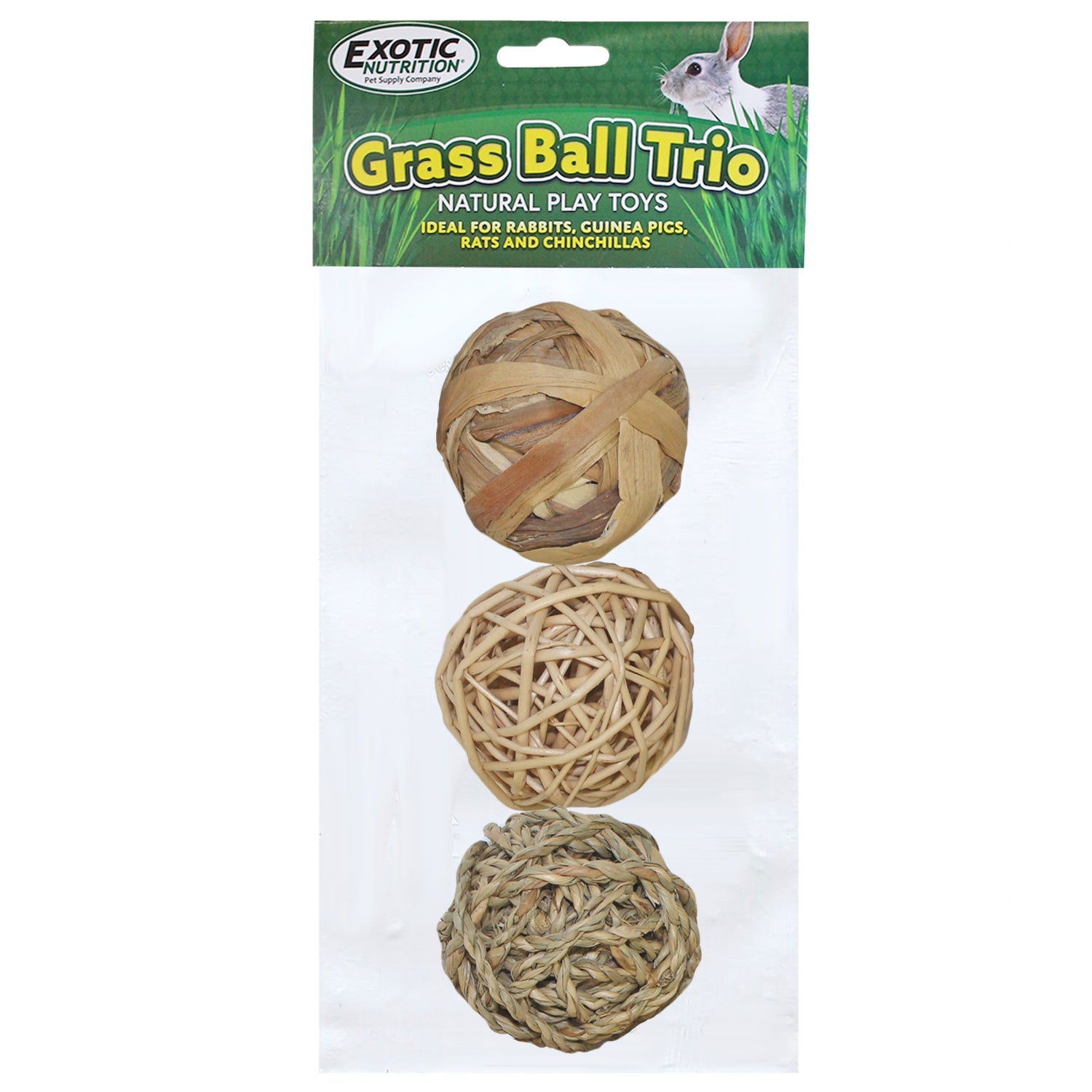 Premium Grass Ball Trio Set - Natural Fiber Cat Toys for Indoor Cats - Interactive Play & Stress Relief for Kittens & Adult Cats - Perfect for Playtime, Training & Bonding with Your Feline Friend